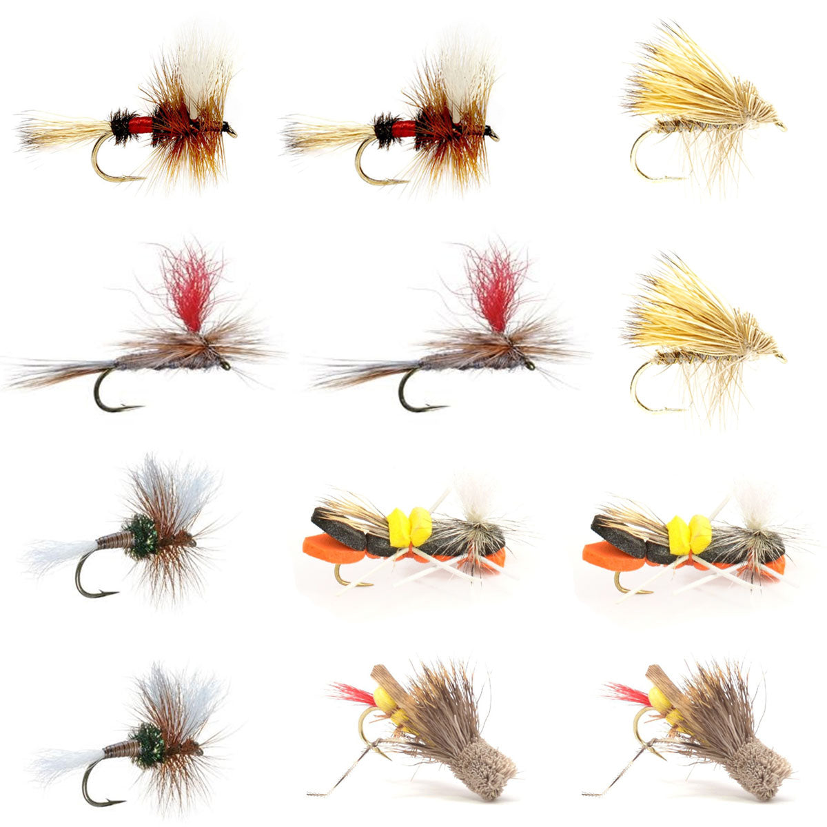 Terrestrial & Attractor Fly Assortment - Hand Tied Flies - Fly Fishing  Gifts - Fly Assortments - Dry Fly Attractors