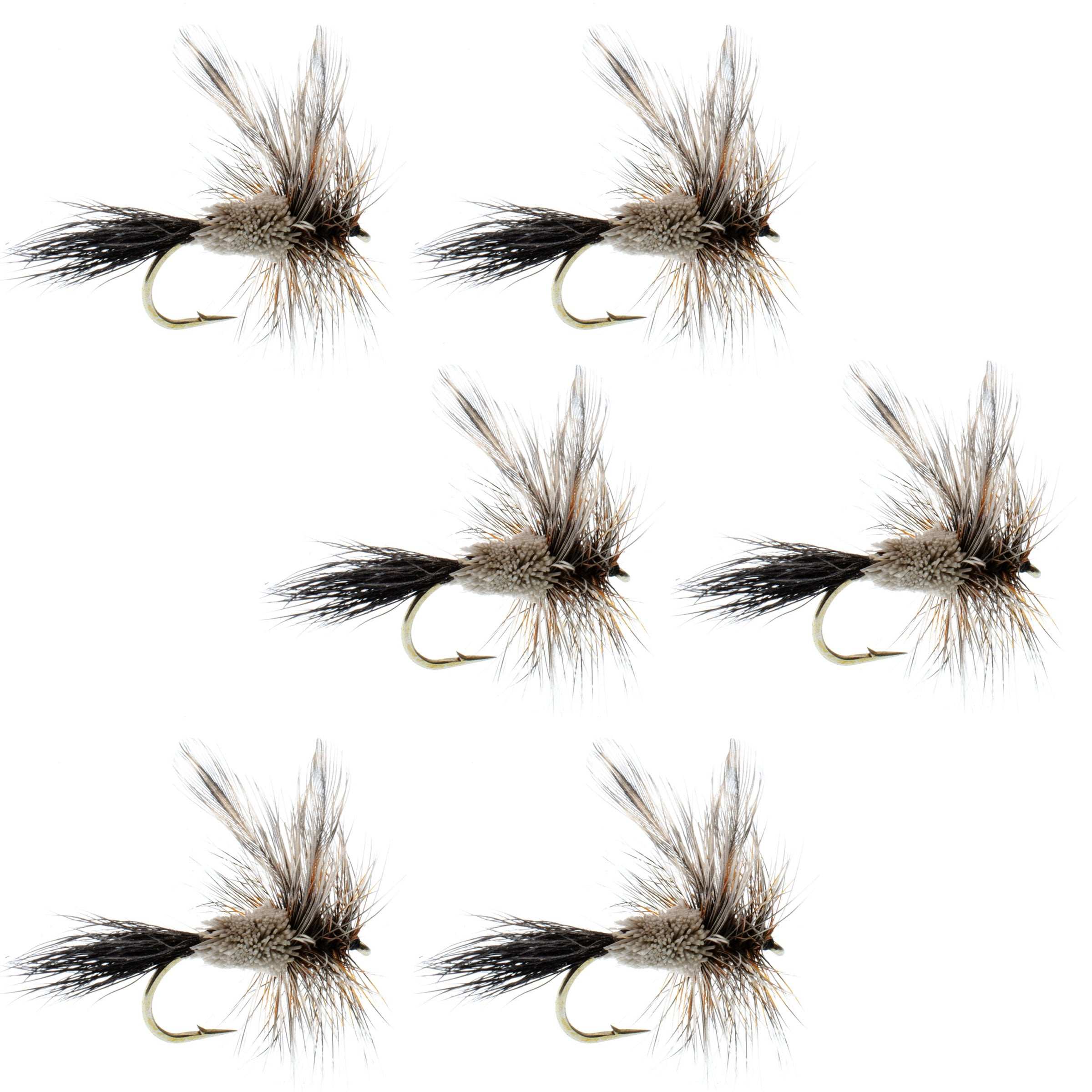 Barbless Adams Irresistible Classic Dry Fly - 6 Flies Hook Size 12