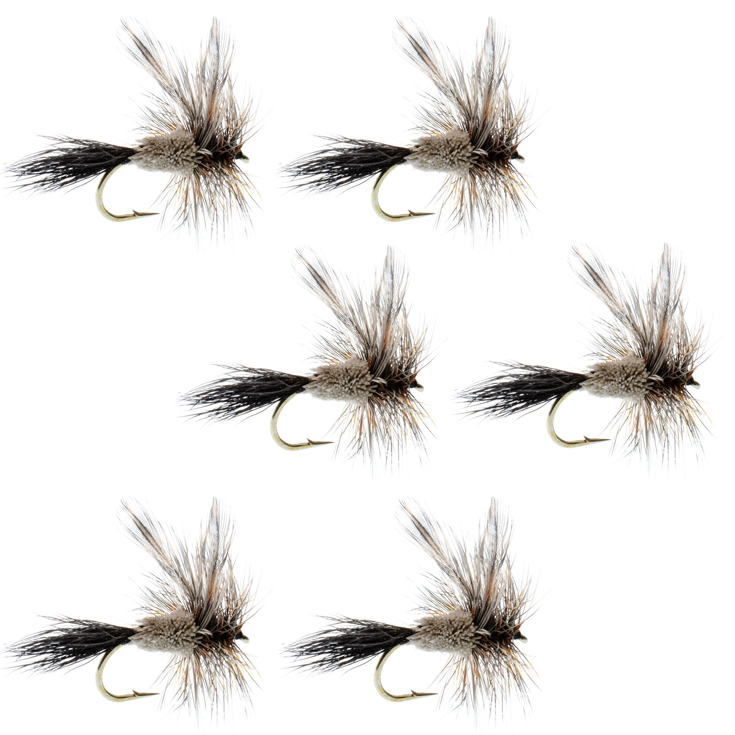 Adams Irresistible Classic Dry Fly - 6 moscas - Tamaño del anzuelo 12