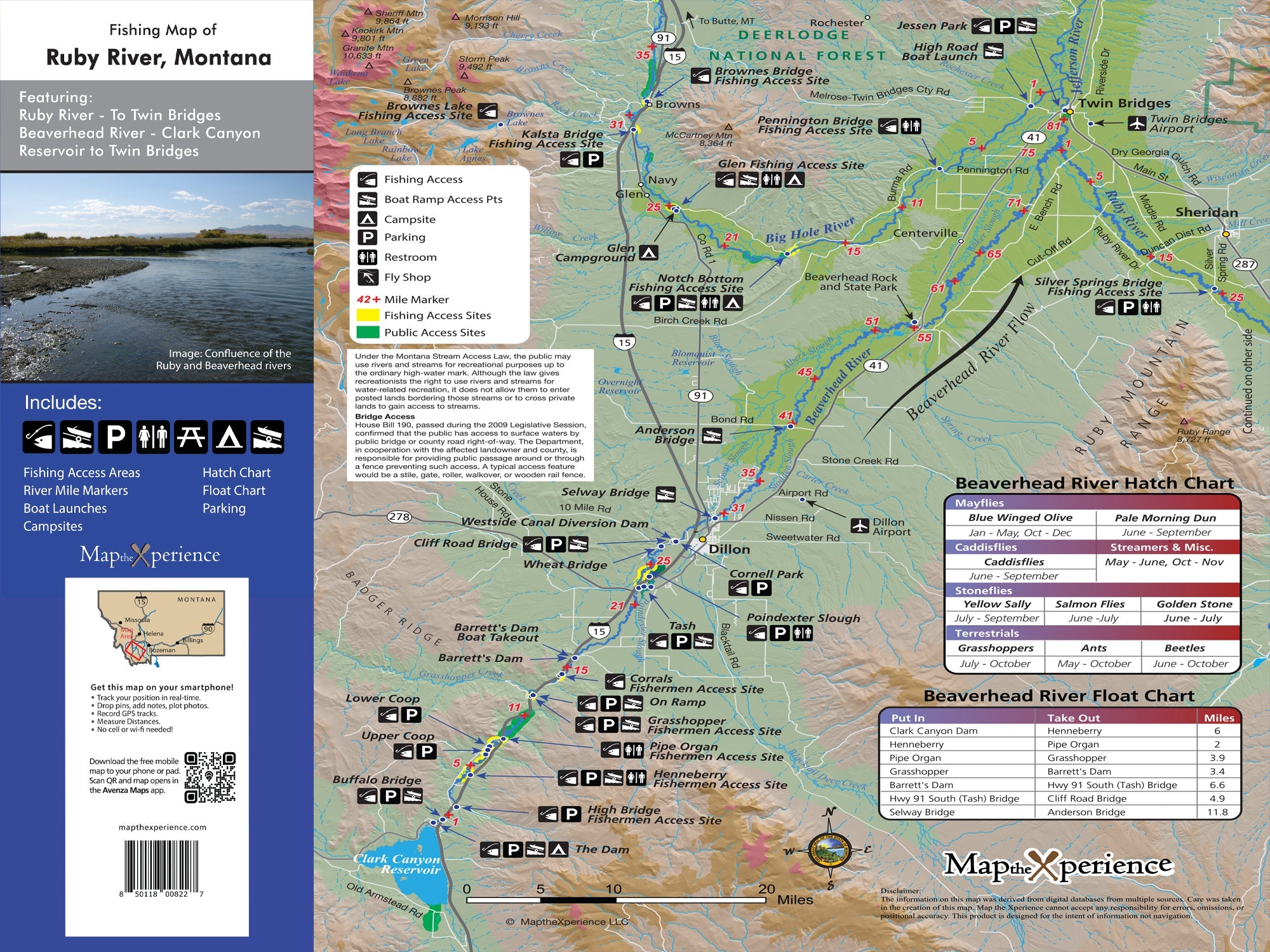 Beaverhead River Montana Fly Fishing Map | Public Access Guide