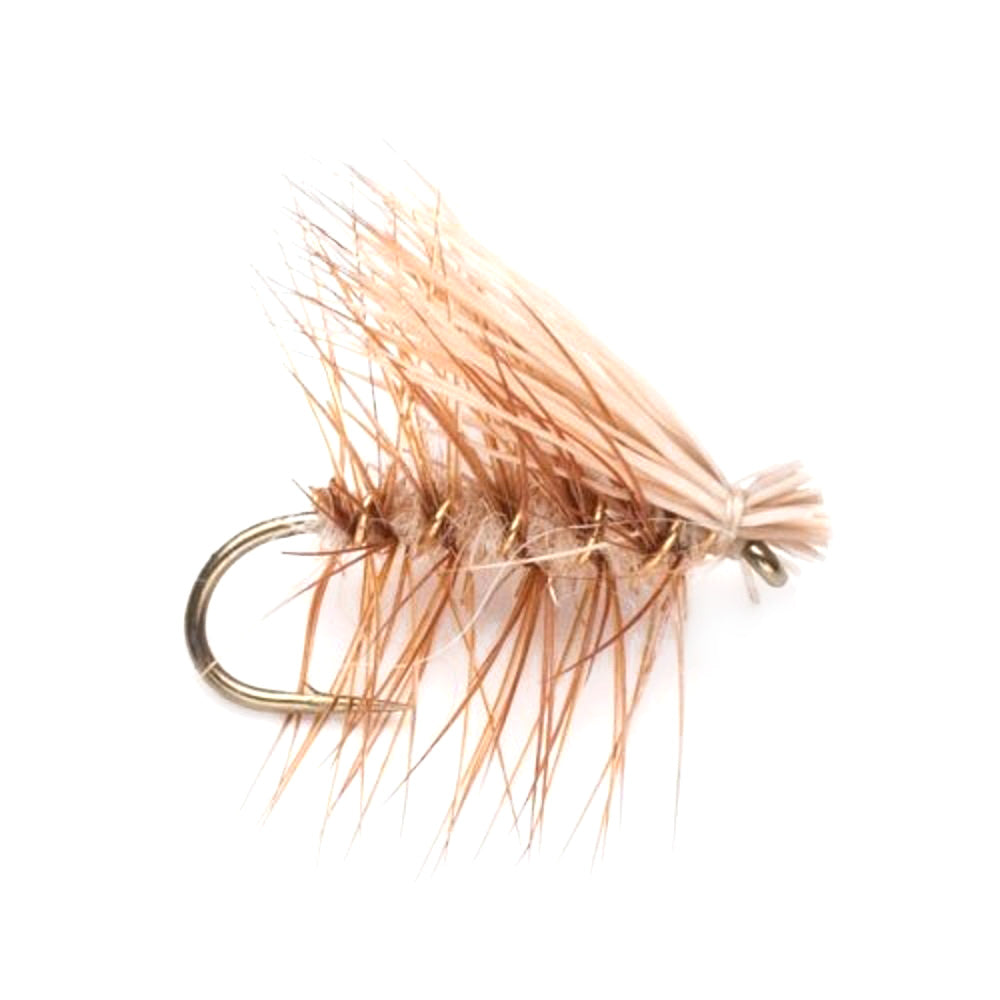 3 Pack Barbless Tan Elk Hair Caddis Classic Trout Dry Flies Size 18
