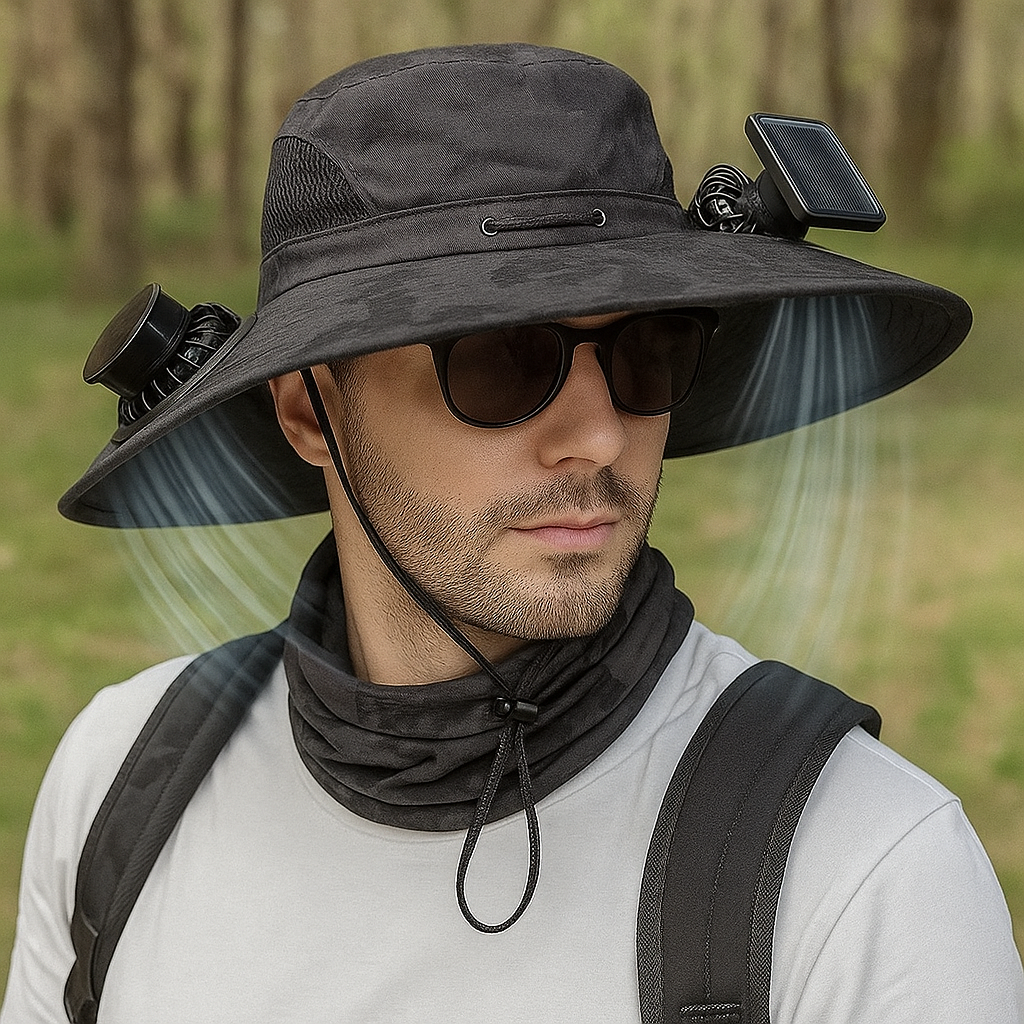 LITEGUEST Solar-Powered Dual Fan Sun Hat ā Cooling Outdoor Cap