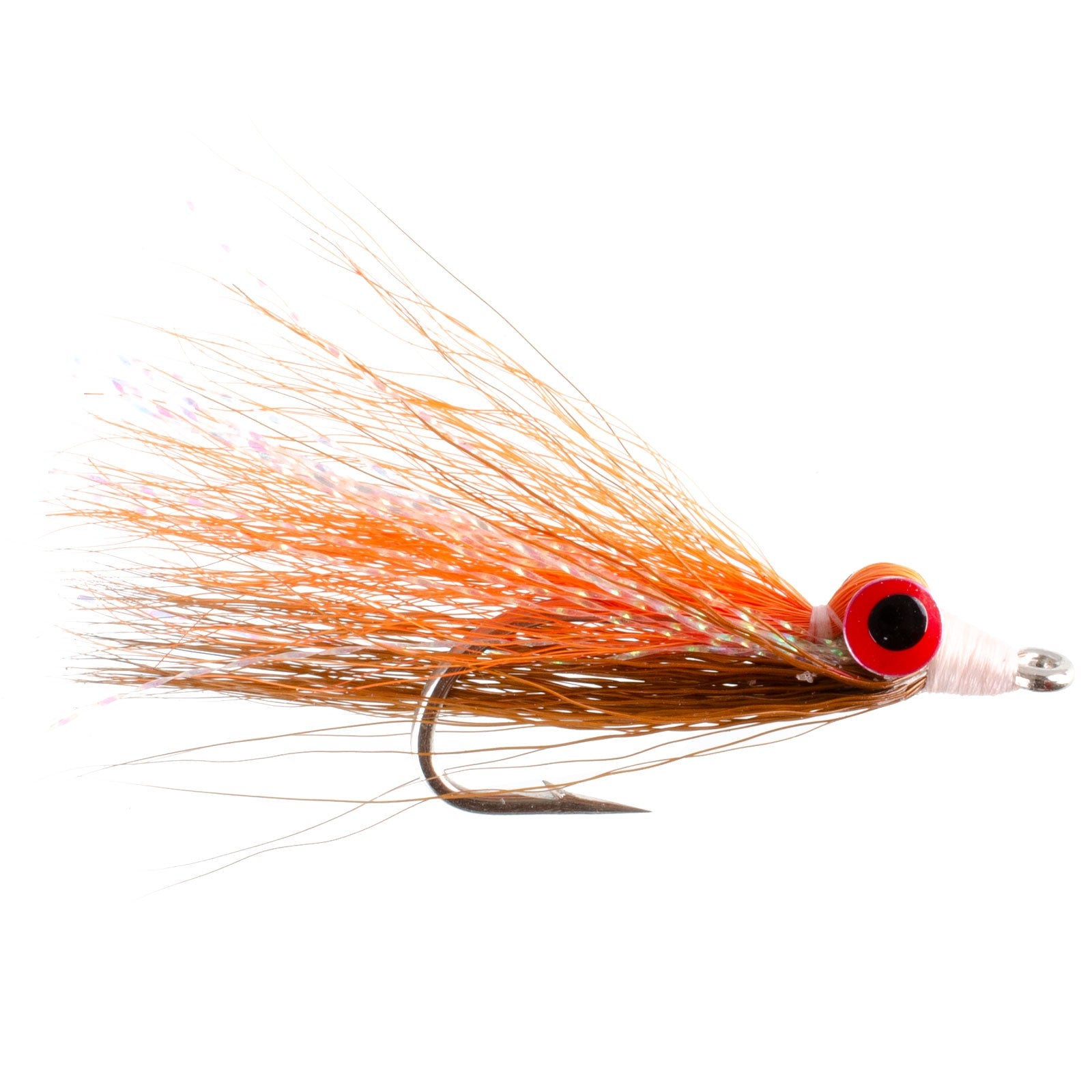 Clouser Freshwater Deep Minnow Brown Orange Sunfish - Streamer Fly Fishing Flies - 4 Trout and Bass Flies - Hook Size 4