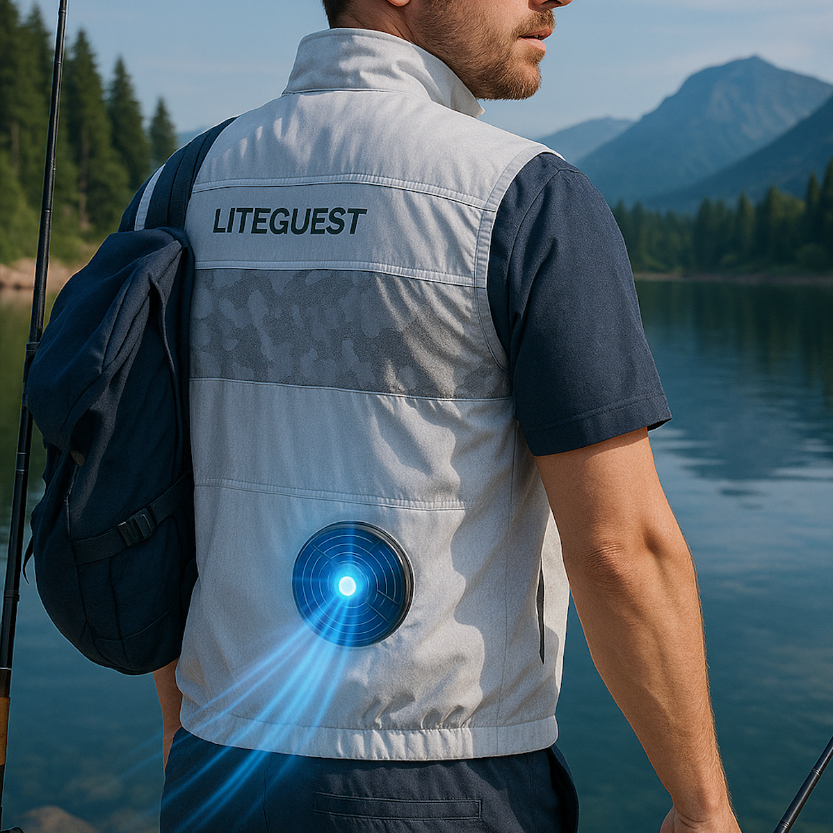 LITEGUEST LED Cooling Fan Jacket ā Night Fishing & Outdoor Summer Gear