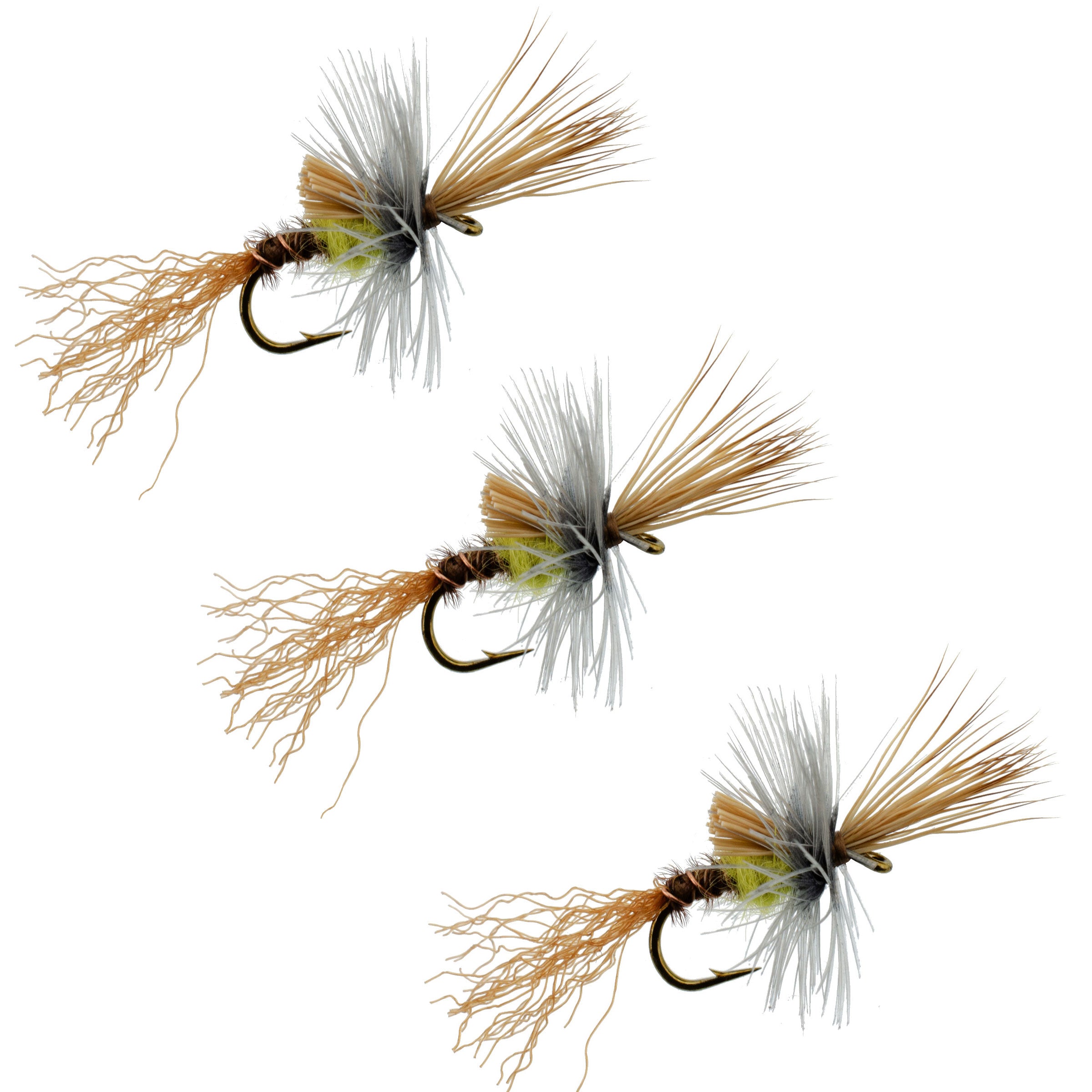 3 Pack Pale Morning Dun PMD Cripple Mayfly Hook Size 18
