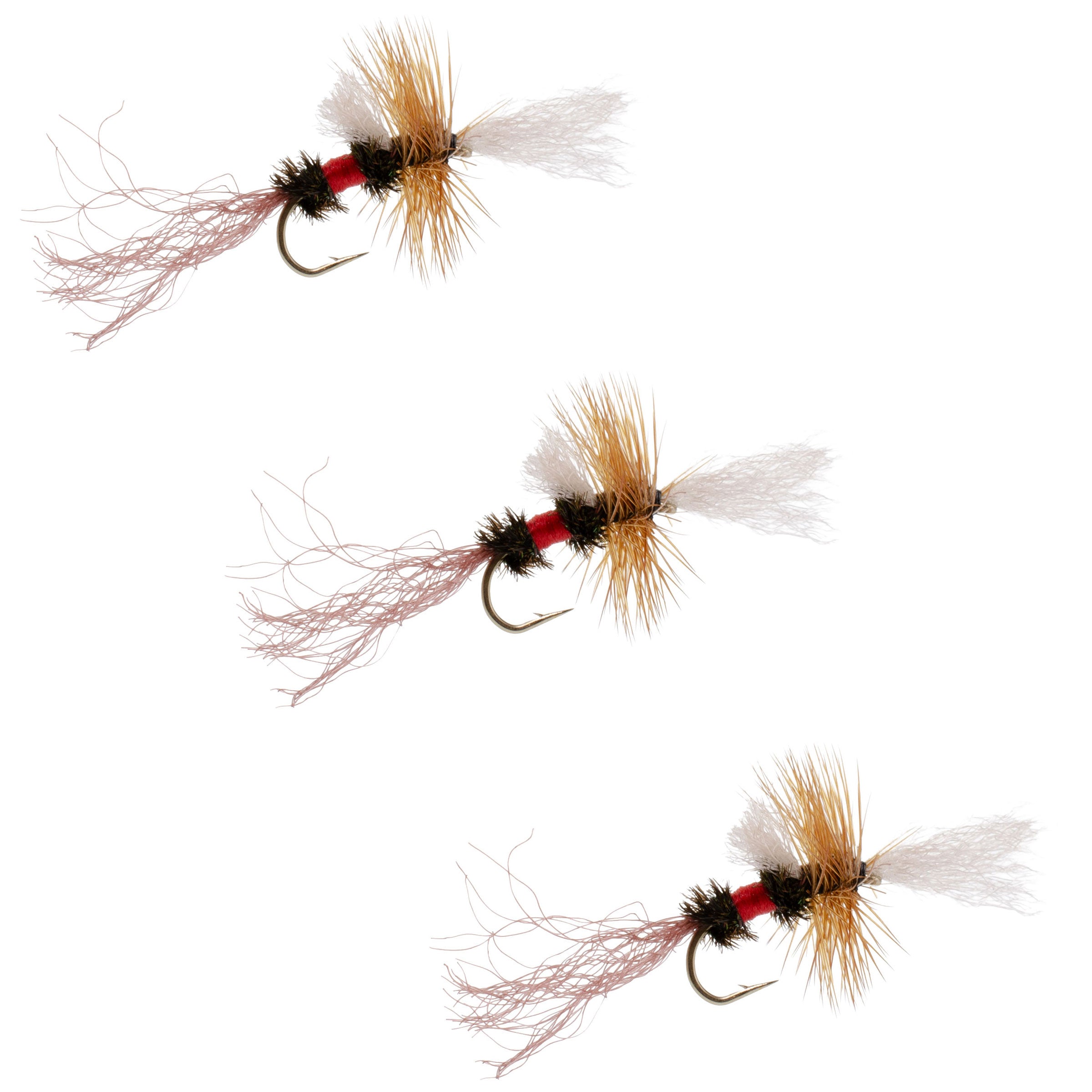 3 Pack Royal Wulff Cripple Mayfly - Caddis Emerger Hook Size 14