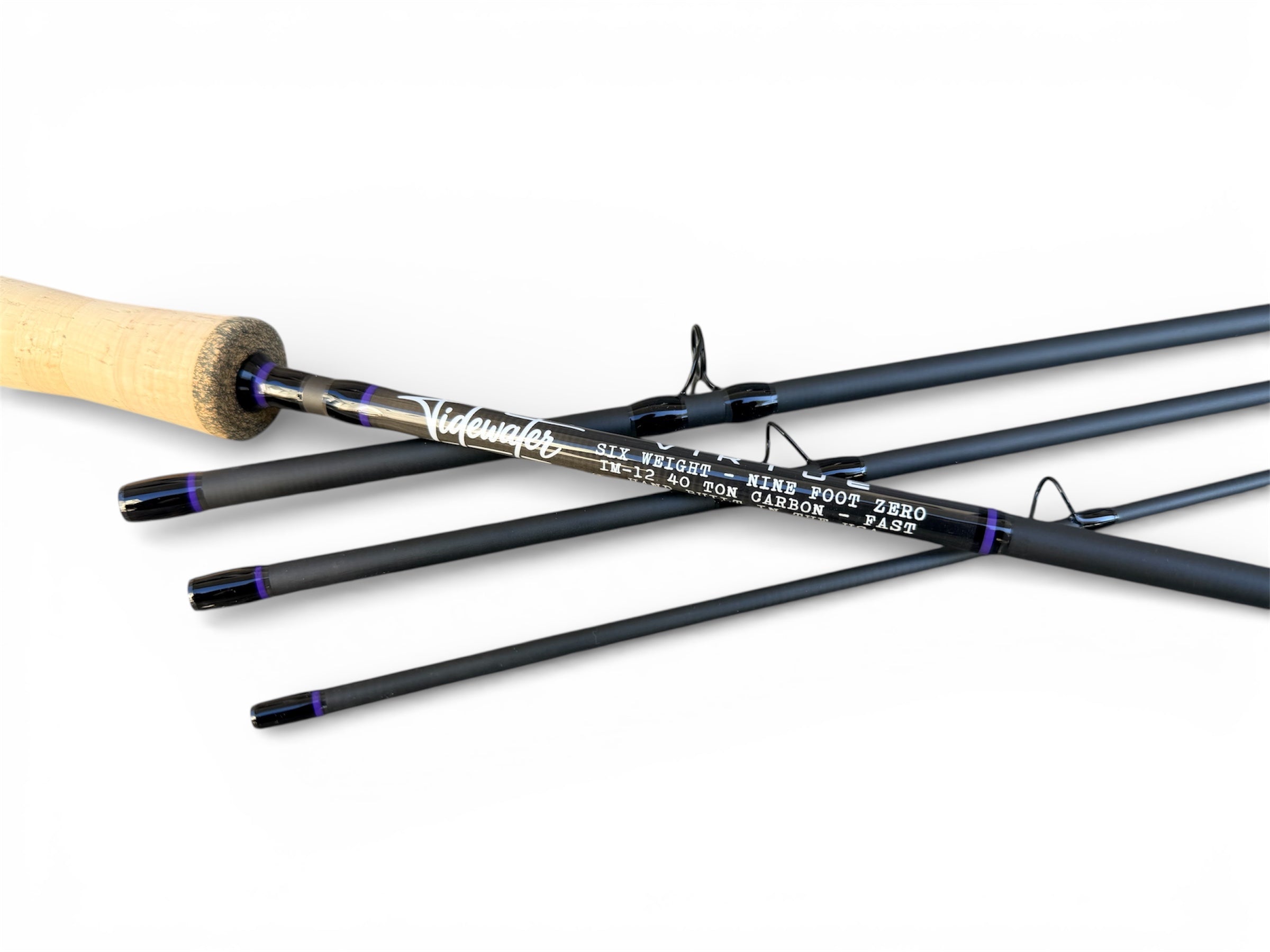 Tidewater Virtue 6wt 9ft - Purple Haze X Hexagon Carbon Fiber Reel Seat