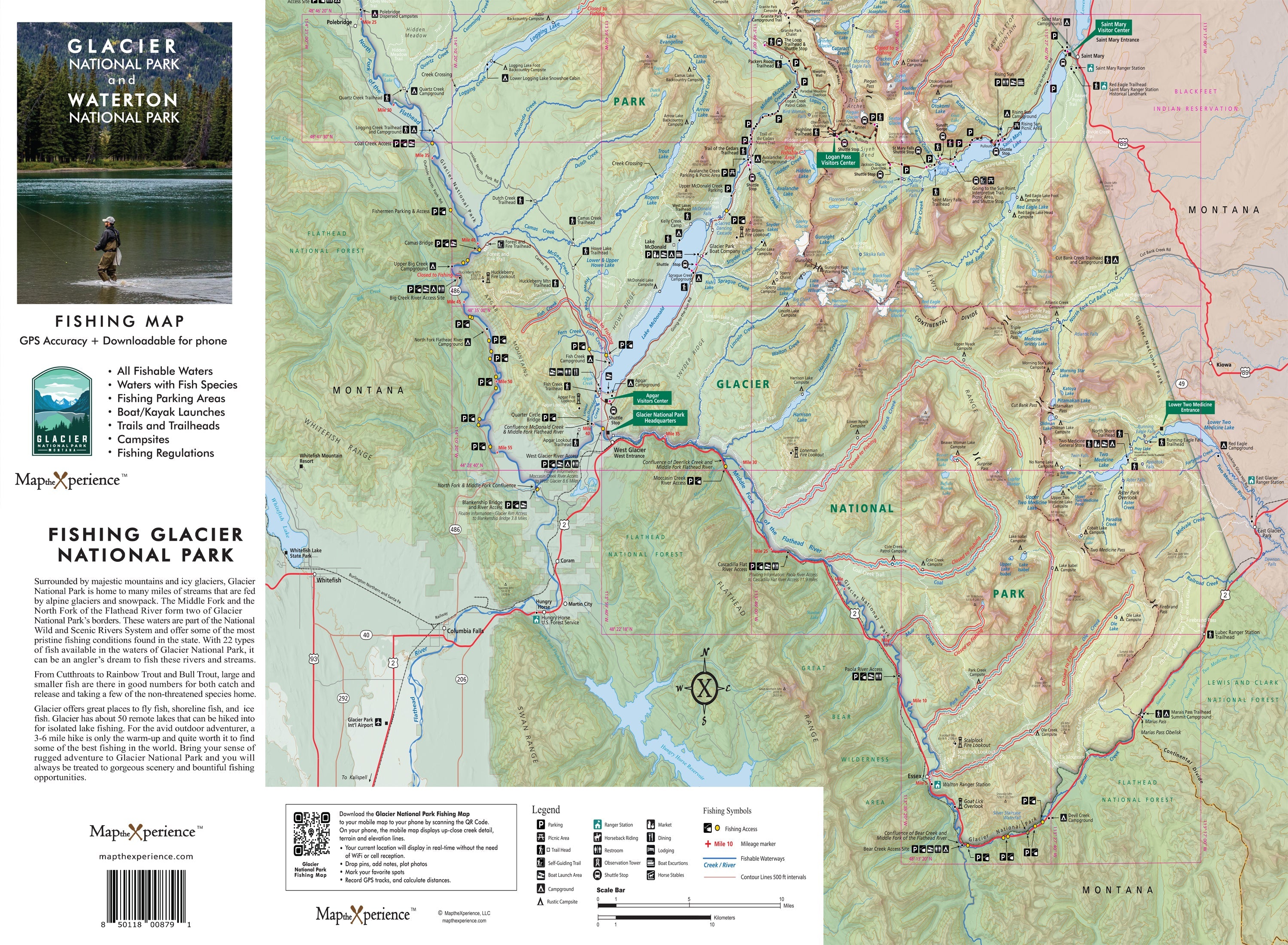 Glacier National Park Fishing Map | Access Guide