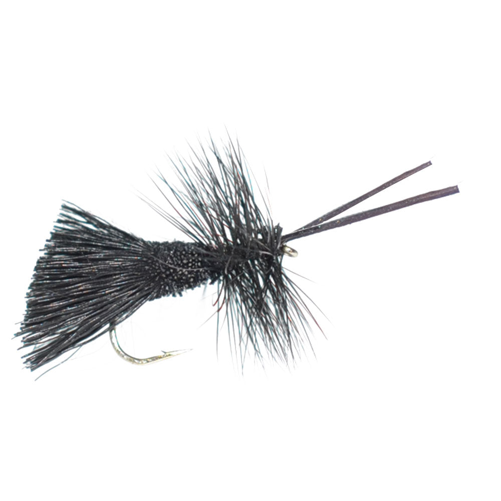 Goddard Caddis Black Dry Fly - Anzuelo para 6 moscas, tamaño 16