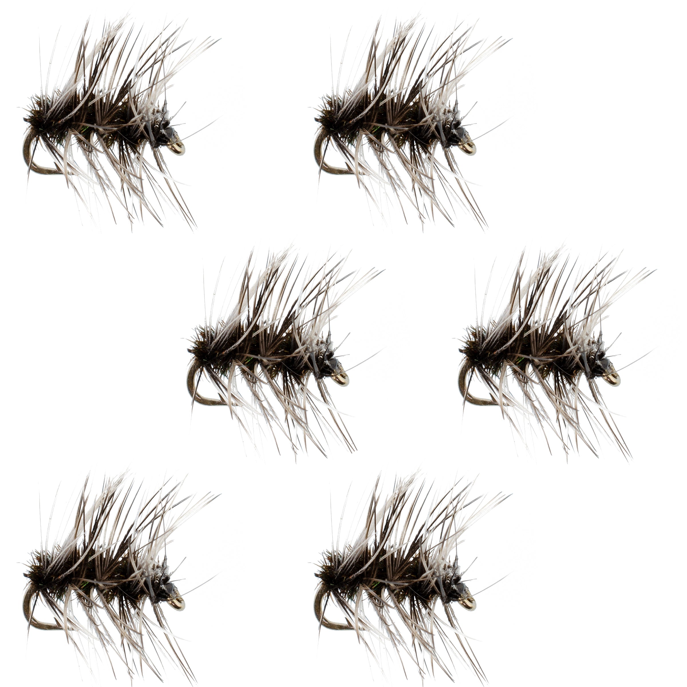 Barbless Griffiths Gnat Midge Trout Dry Fly Fishing Flies - 6 Flies Size 18