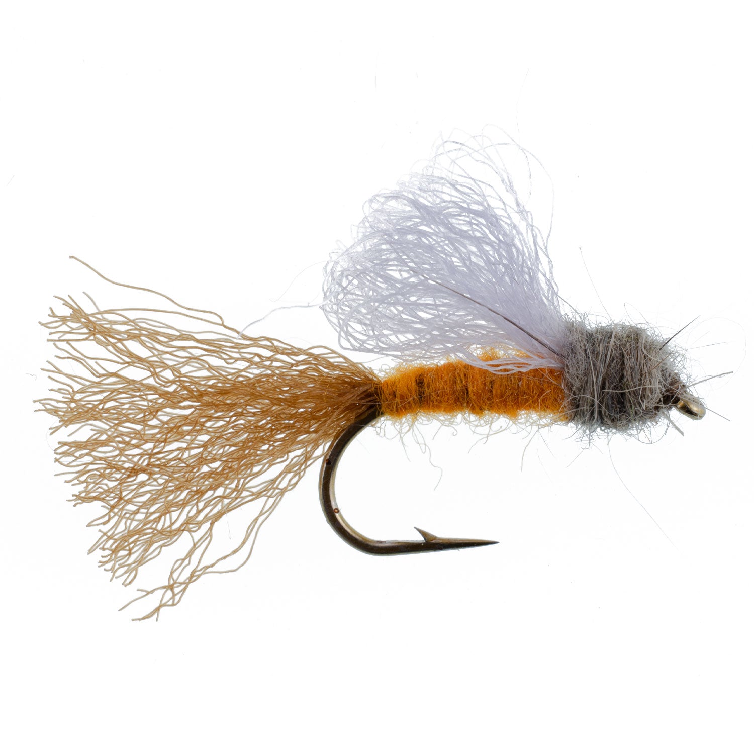 Orange Iris October Caddis Emerger Caddis Trout Dry Fly - 12 Flies Hook Size 8