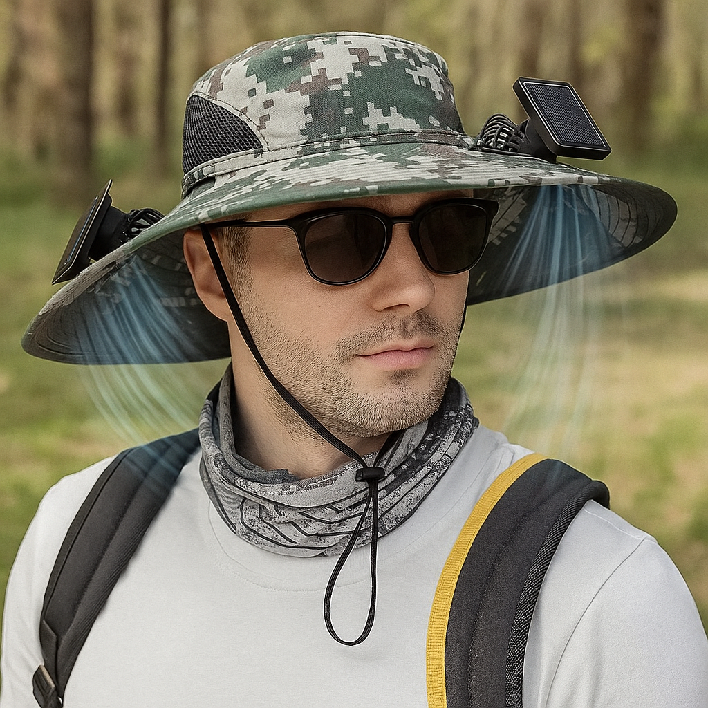 LITEGUEST Solar-Powered Dual Fan Sun Hat ā Cooling Outdoor Cap