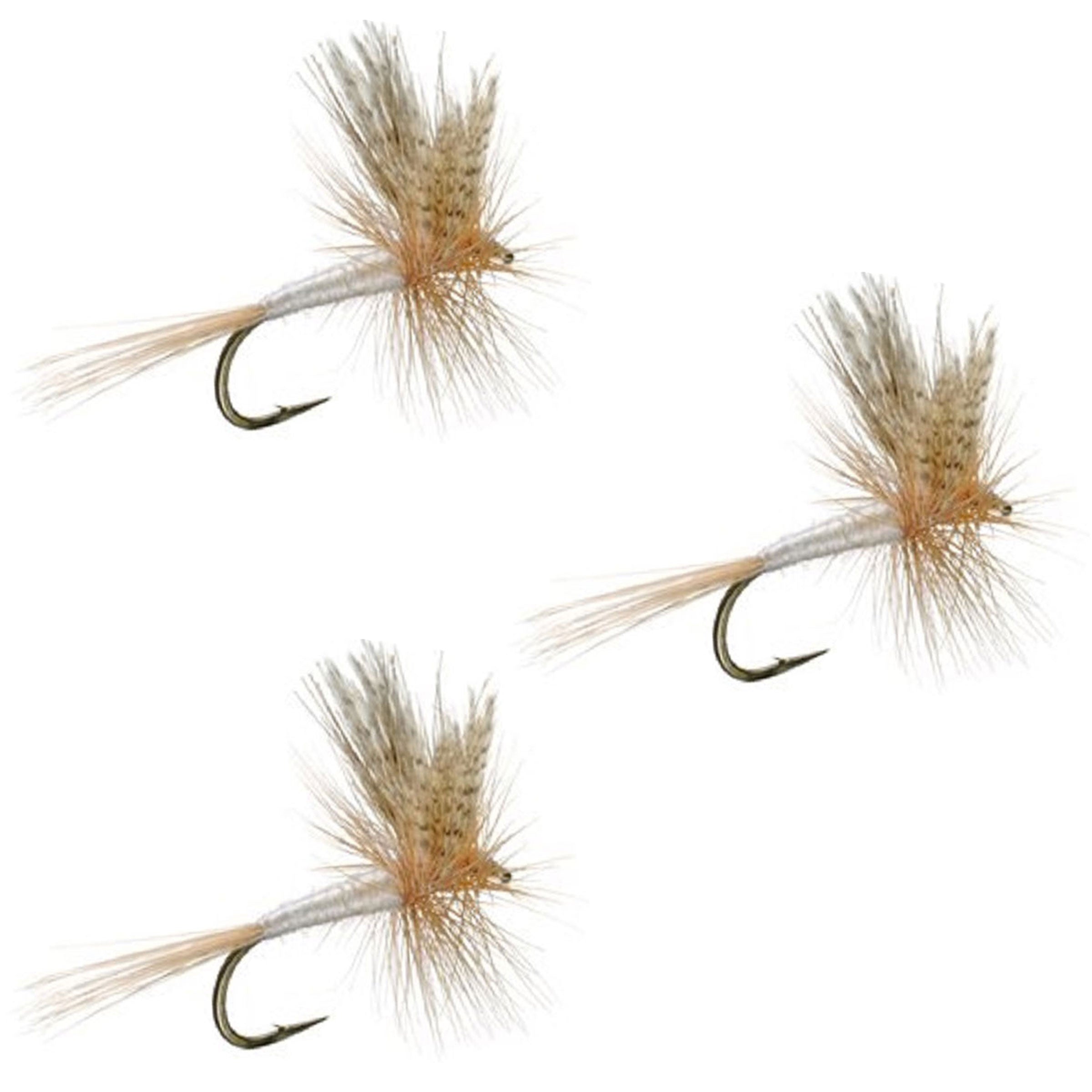 3 Pack Light Cahill Classic Trout Dry Fly Fishing Fly - Hook Size 12