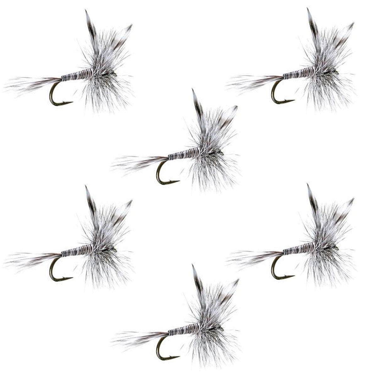 Mosquito Classic Trout Dry Fly Fishing Flies - Set of 6 Flies Size 18