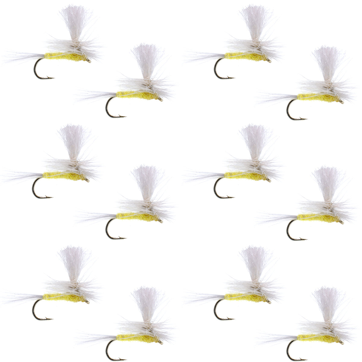Pale Morning Dun Parachute PMD Classic Dry Fly - 1 Dozen Flies Hook Size 16