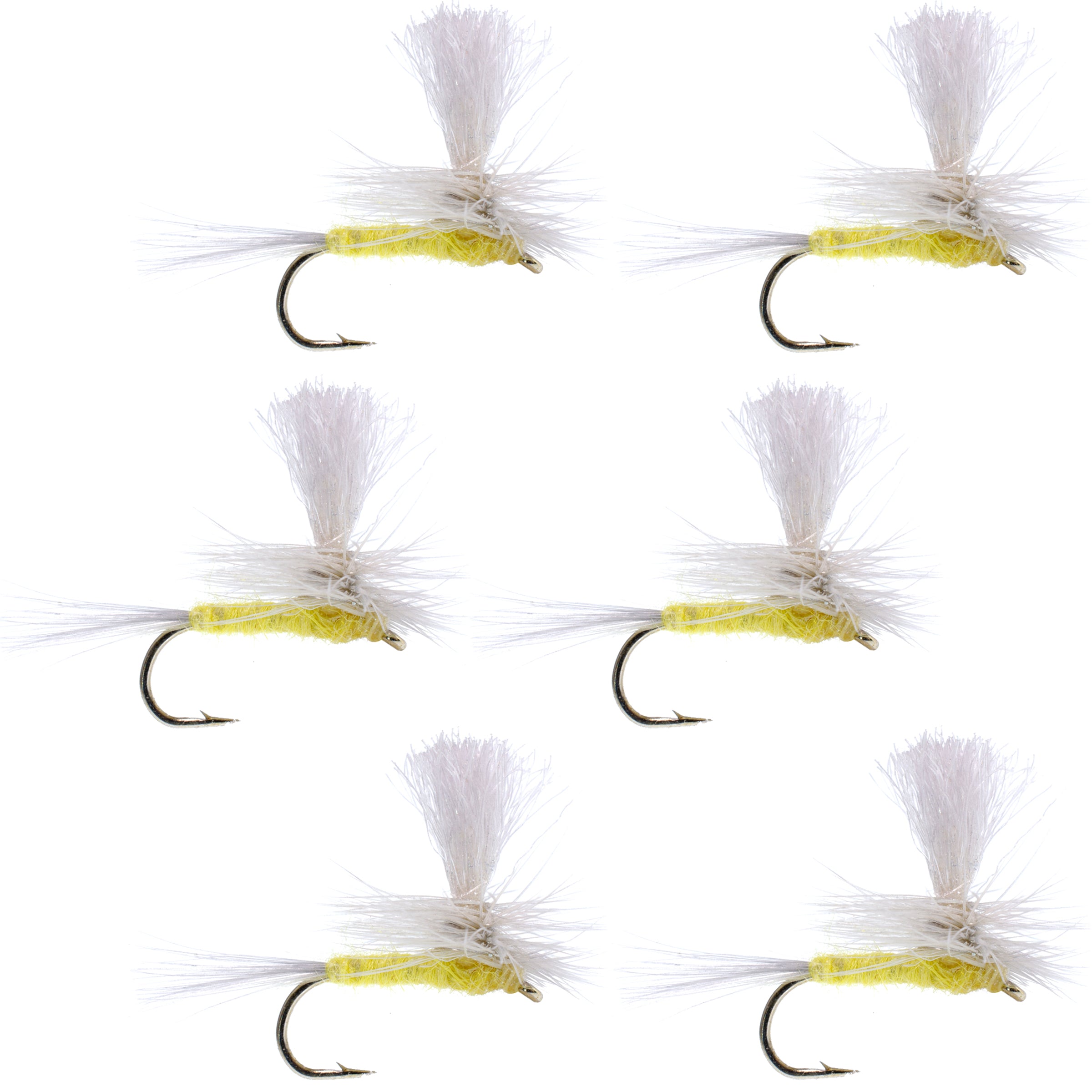 Pale Morning Dun Parachute PMD Classic Dry Fly - 6 moscas anzuelo tamaño 18