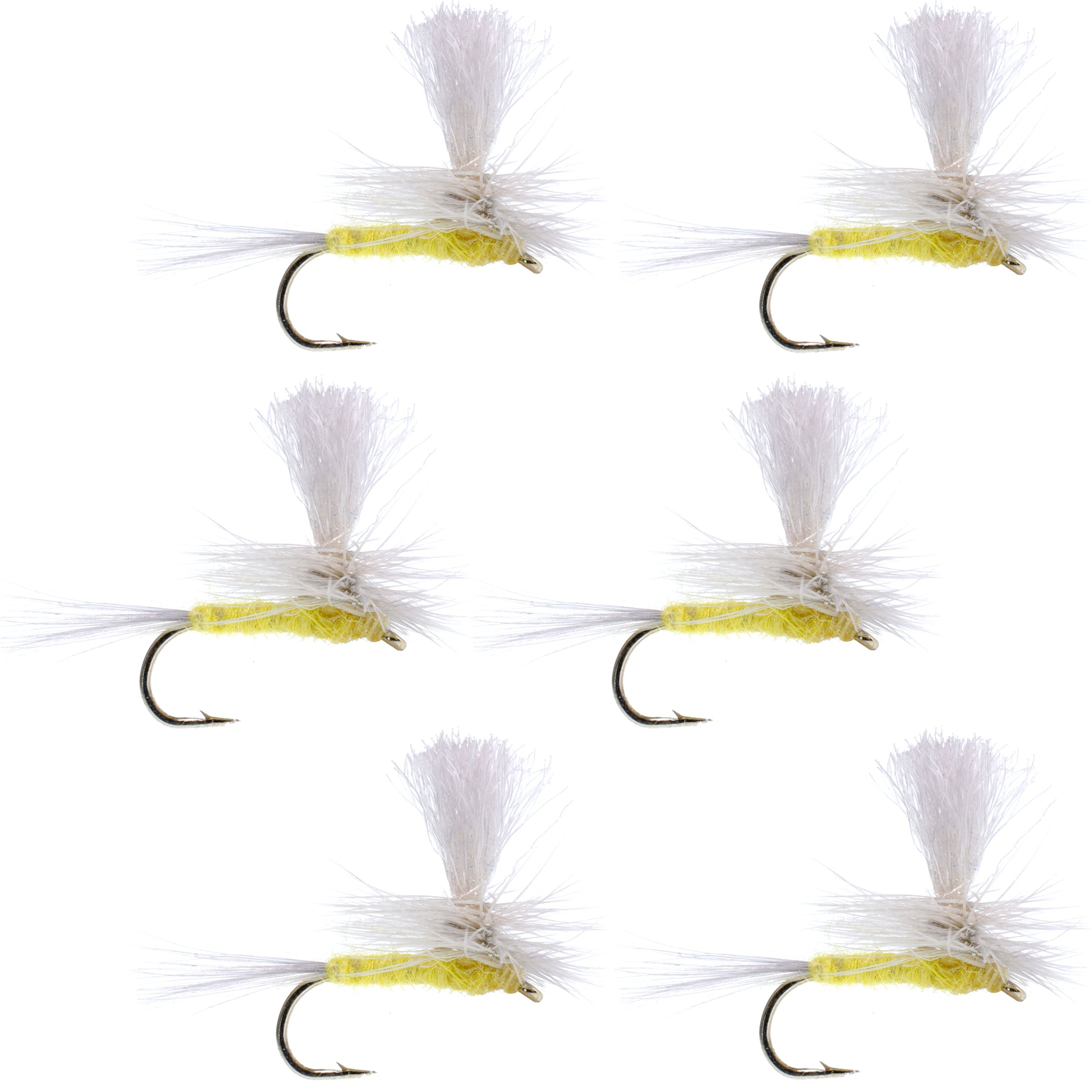 Pale Morning Dun Parachute PMD Classic Dry Fly - 6 moscas anzuelo tamaño 16