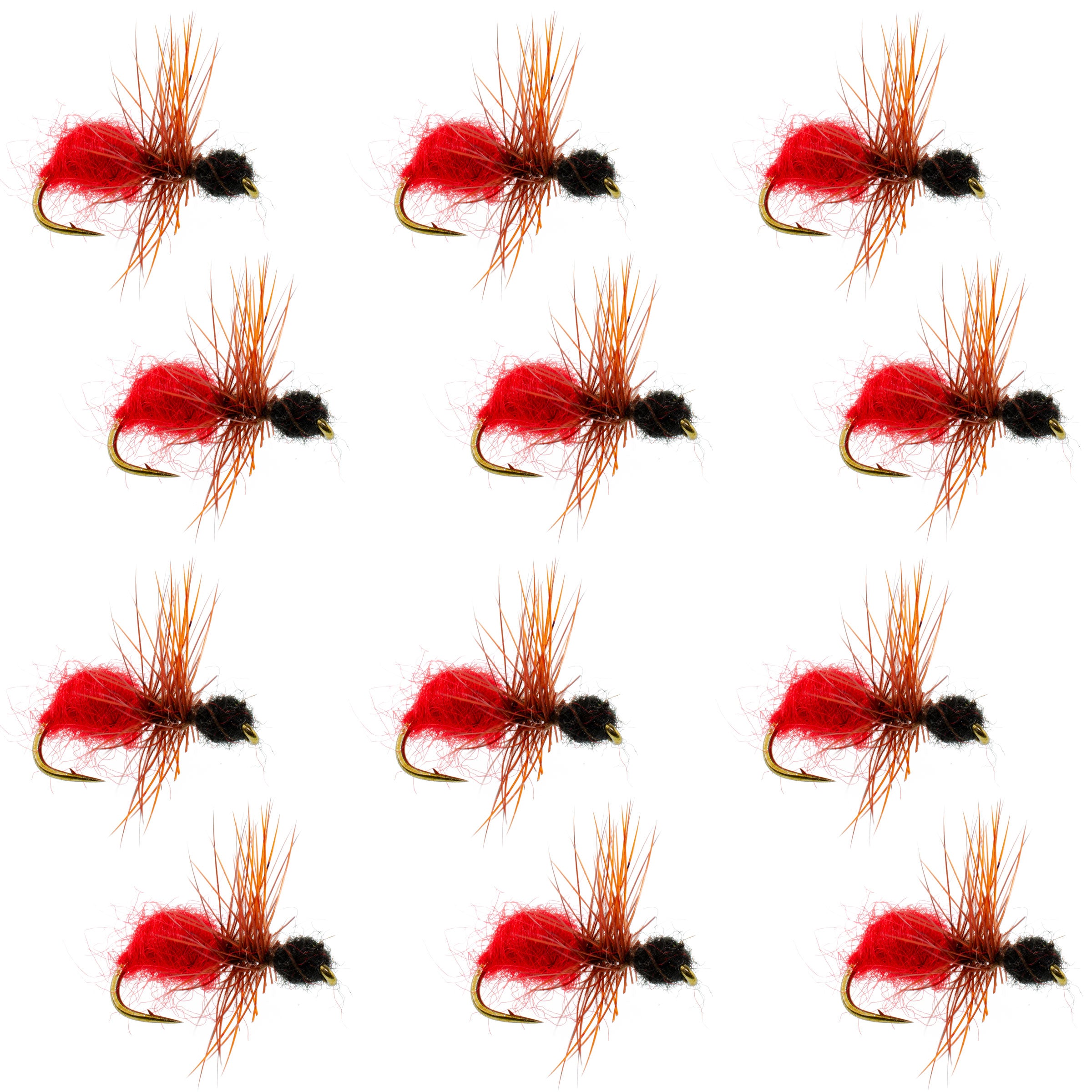 Velvet Cowkiller Ant Wasp Terrestrial Trout Dry Fly - 1 Dozen Flies Hook Size 12