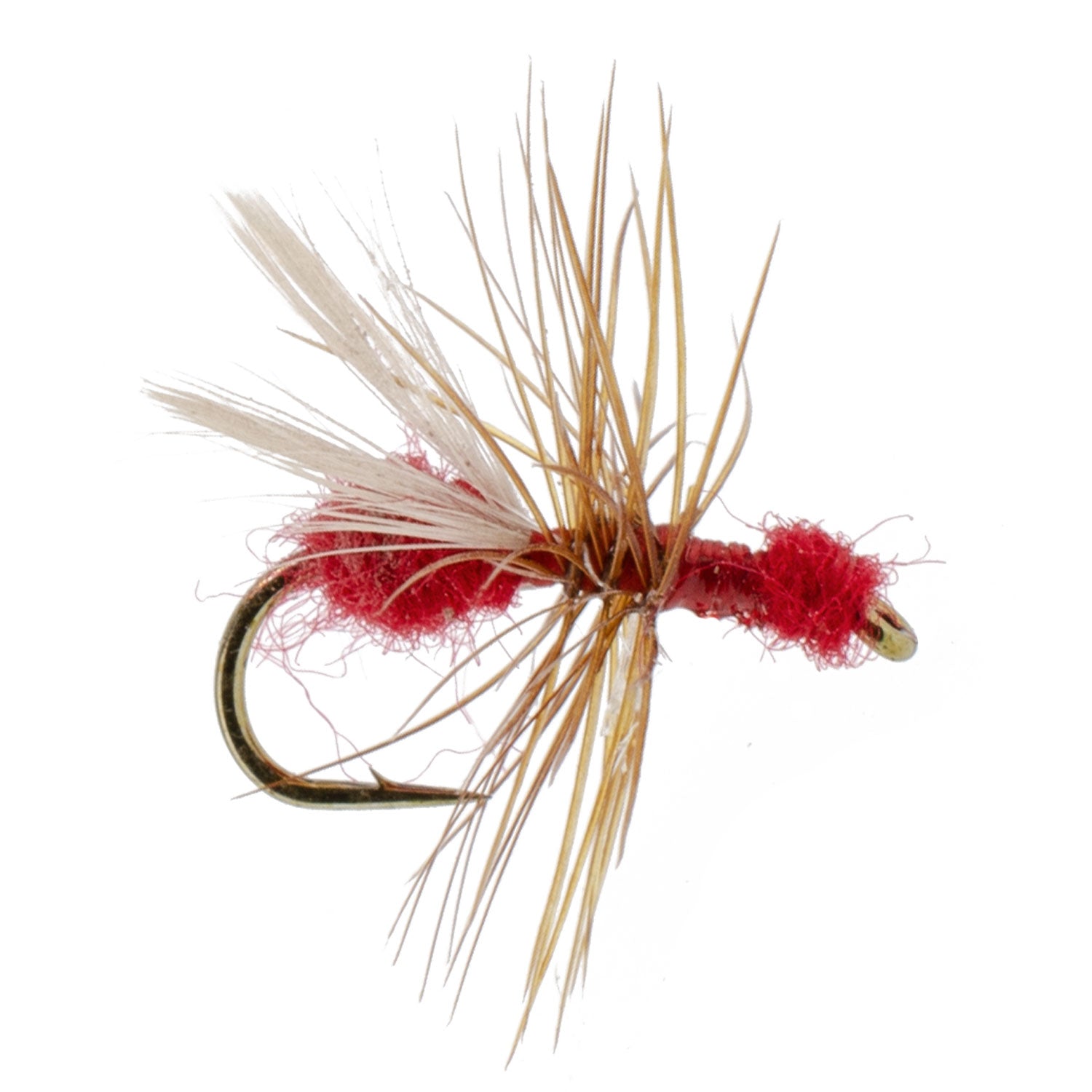 Red Fur Flying Ant Terrestrial Trout Dry Fly - 6 Flies Hook Size 14