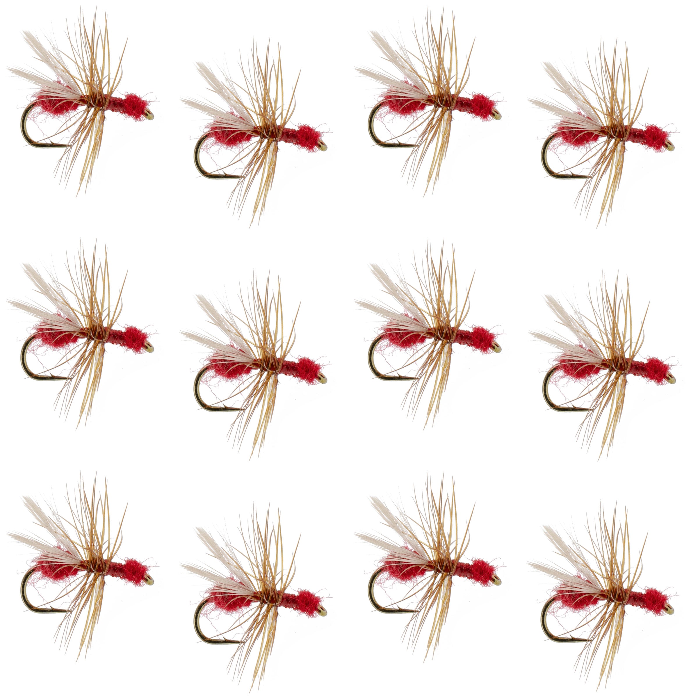 Red Fur Flying Ant Terrestrial Trout Dry Fly - 1 Dozen Flies Hook Size 14