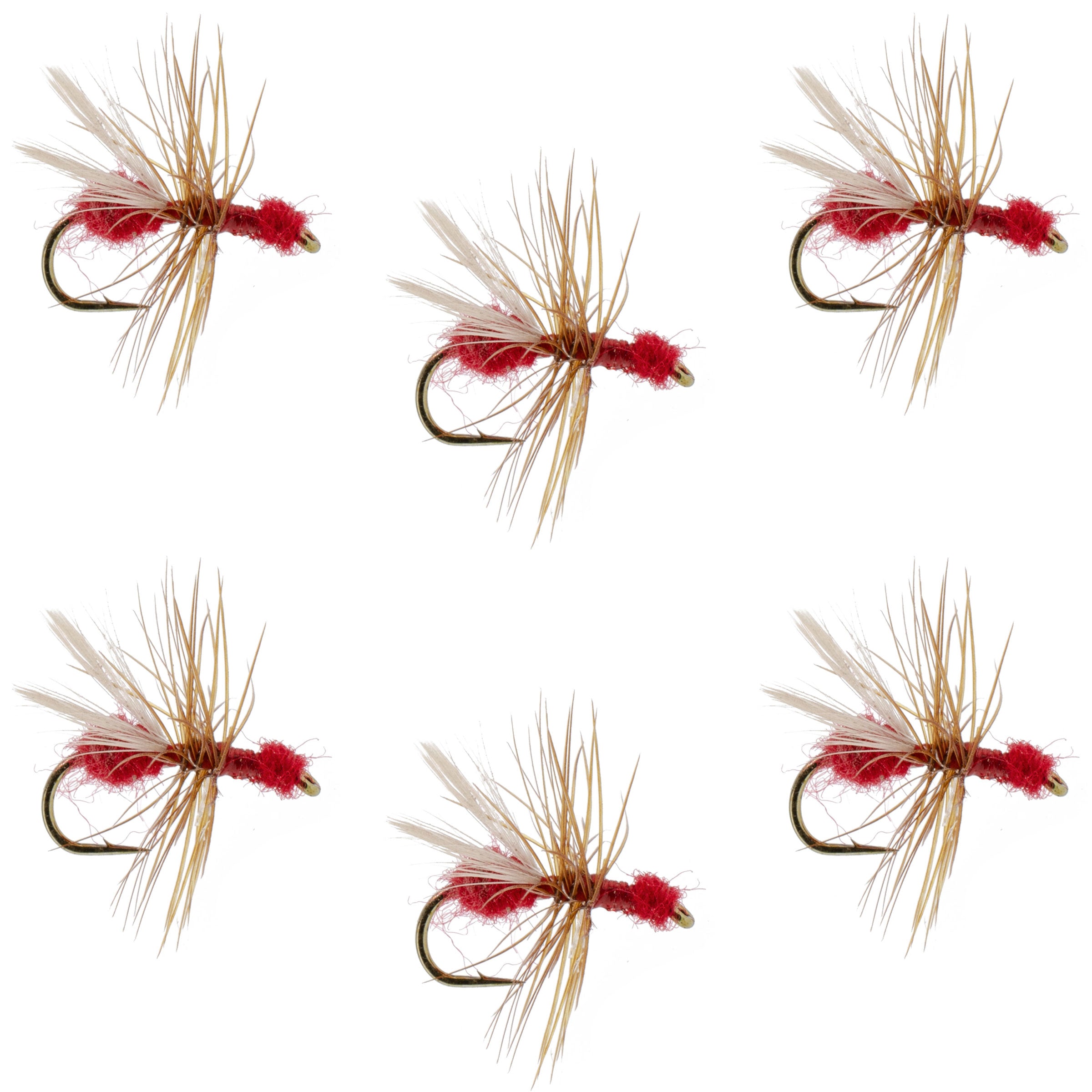 Red Fur Flying Ant Terrestrial Trout Dry Fly - 6 Flies Hook Size 14