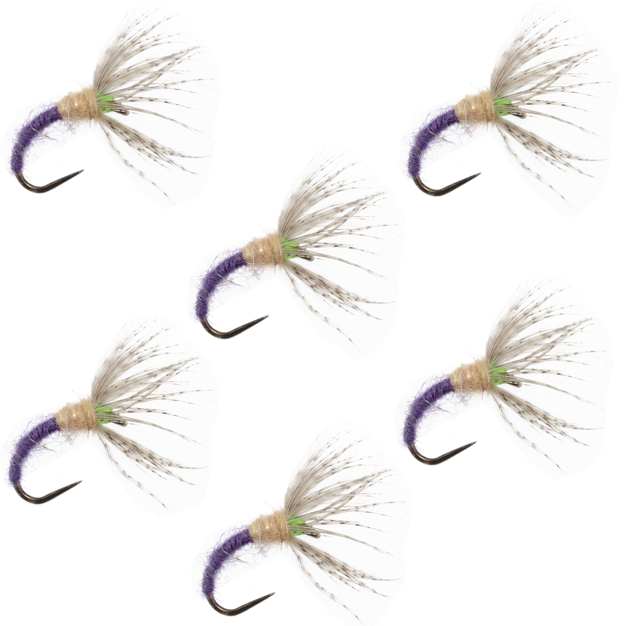 Grave Digger Sakasa Kebari - 6 Tenkara Flies - Size 14