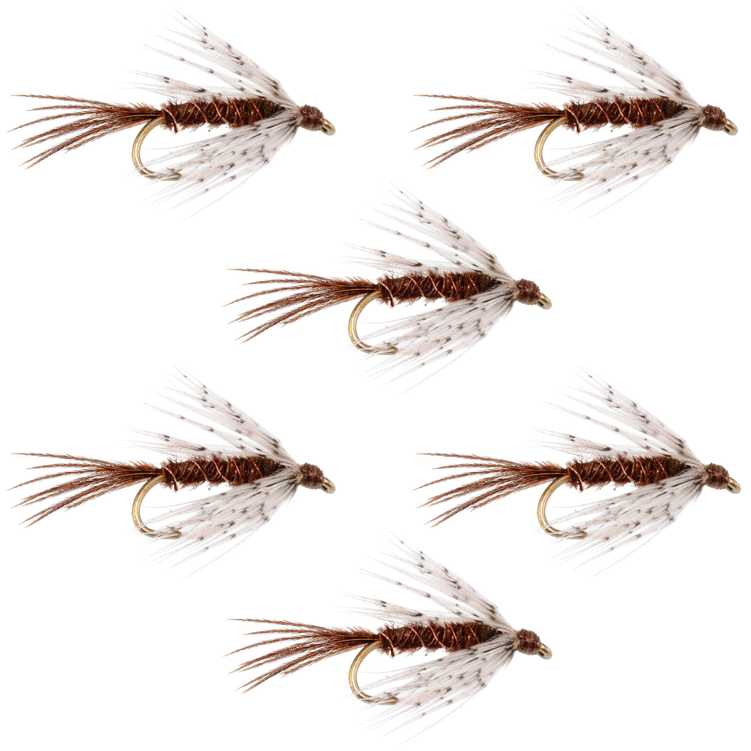 Soft Hackle Partridge and Pheasant Tail Fly Fishing Wet Flies - 6 Flies Hook Size 12