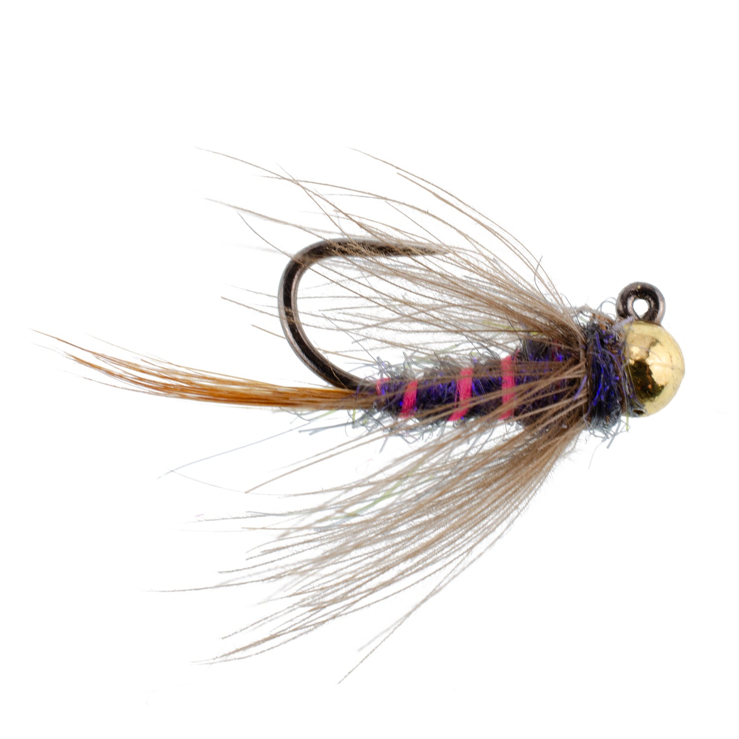 Paquete de 3 cuentas de tungsteno Duracell Jigged Czech Nymph Euro Nymphing Fly - Tamaño del gancho 16