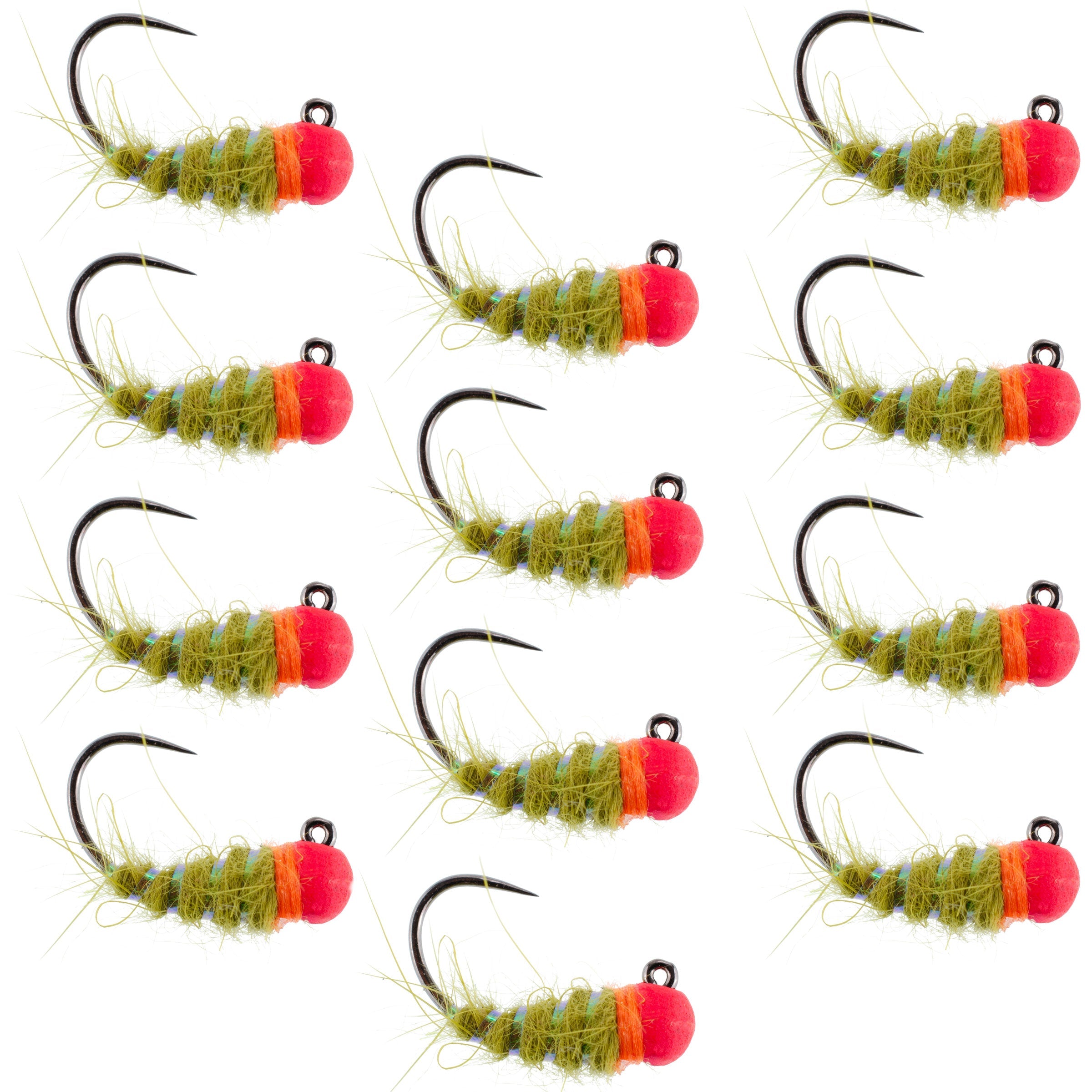 The Fly Fishing Place Tungsten Bead Tactical Jig Copper John Red Czech  Nymph Euro Nymphing Fly - 6 Flies Size 16