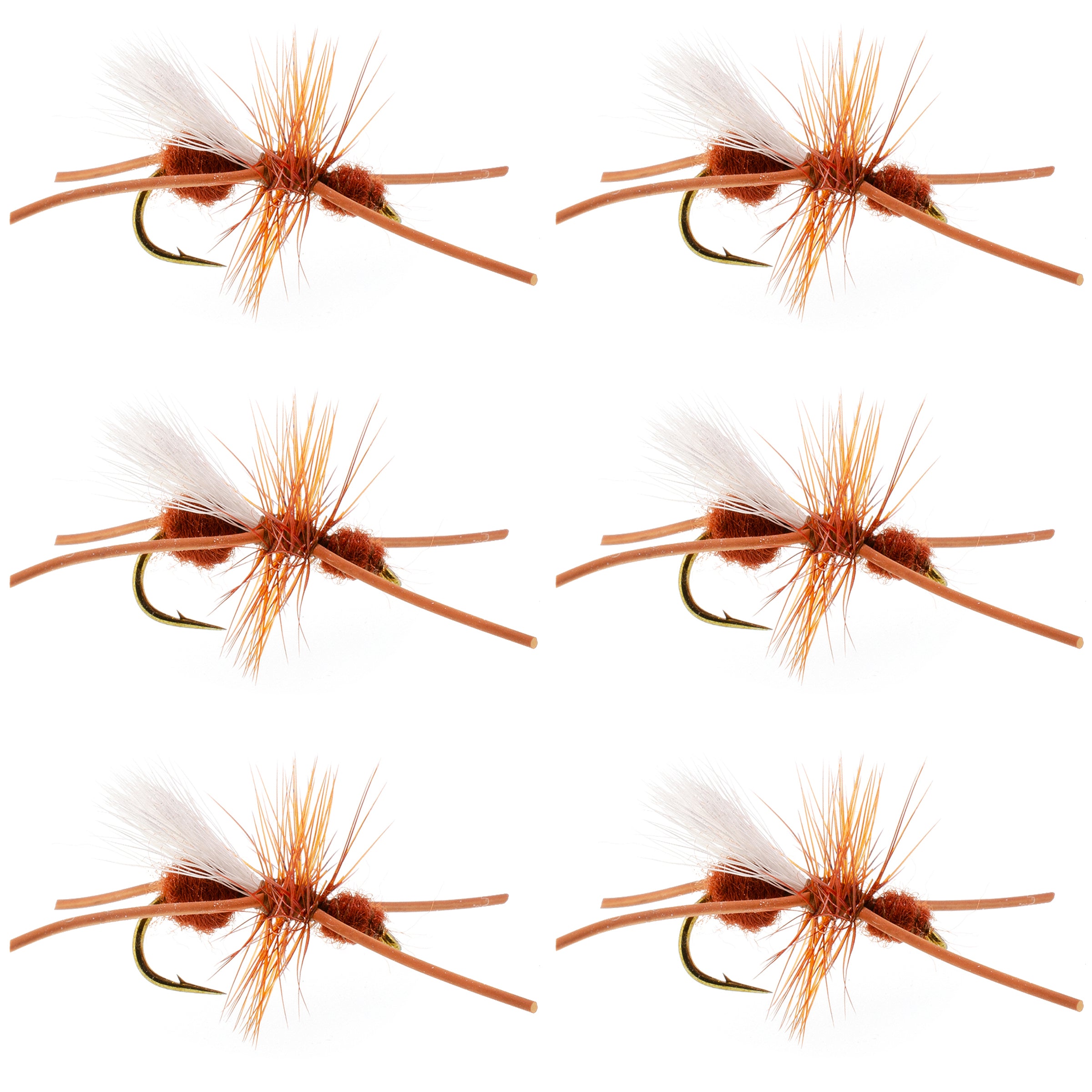 Turcks Power Flying Ant Cinnamon Terrestrial Trout Dry Fly - 6 Flies Hook Size 12