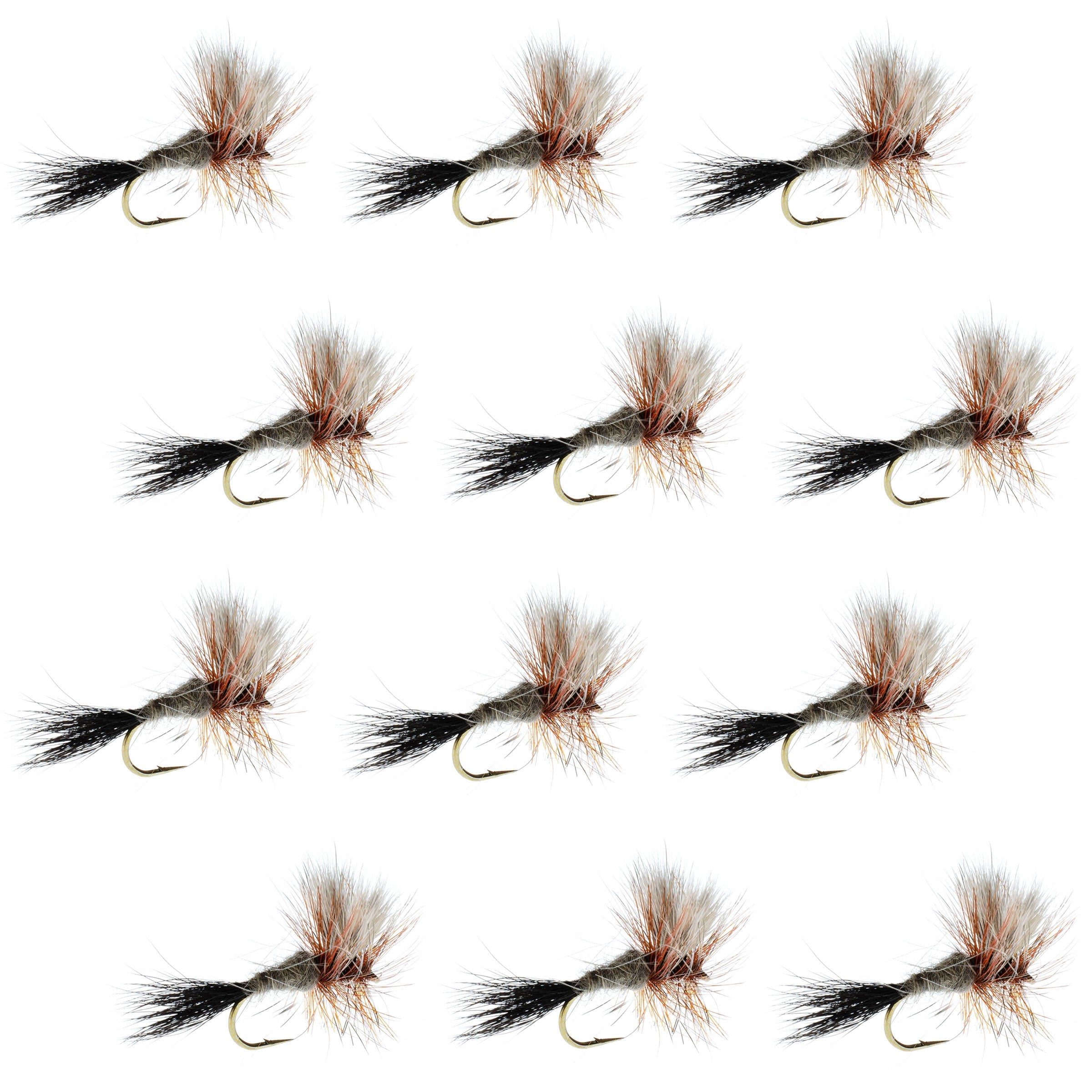 Ausable Wulff Classic Dry Fly 1 Dozen Flies Hook Size 12