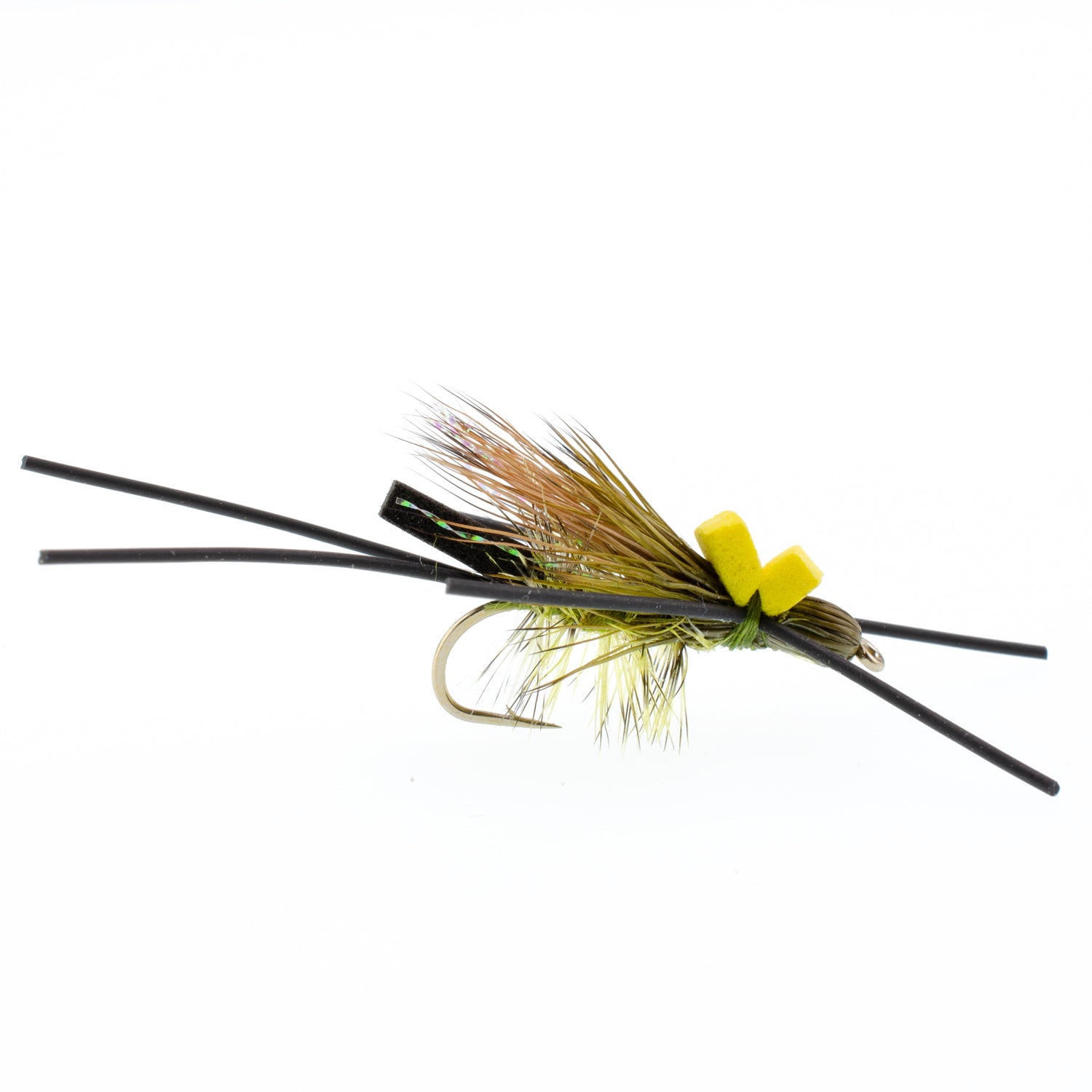 Long Tail Skwala Stone Fly Dry Trout Flies - Adult Squalla Stonefly Dry Fly with Size 10 Hook, Pack of 6 Flies