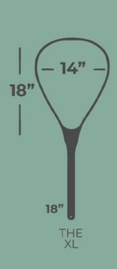 XL 18"x14" - Walnut Fly Fishing Traditional Landing Net - Handcrafted & Made in USA