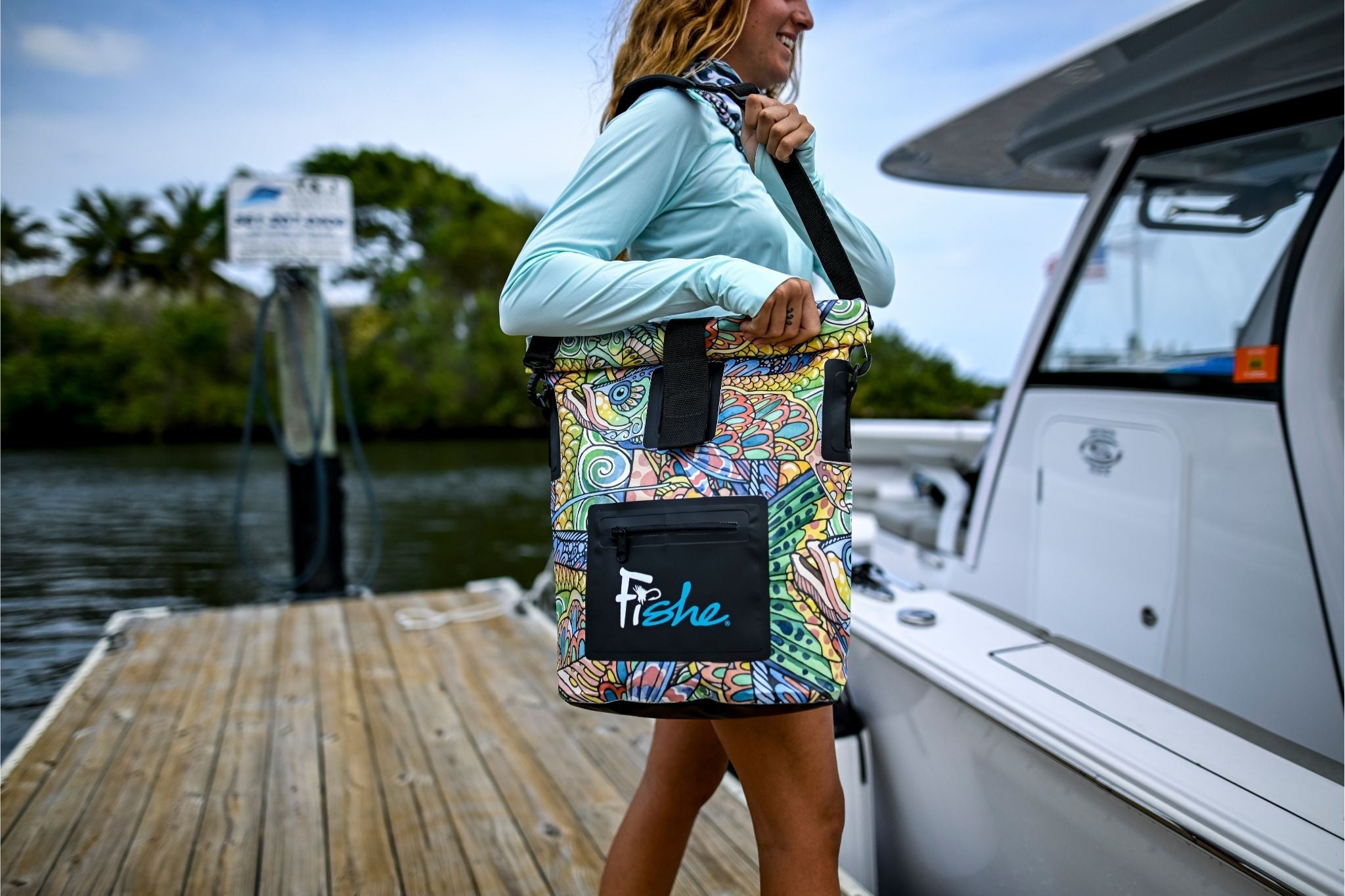 Tropical Tarpon Roll Tote Dry Bag