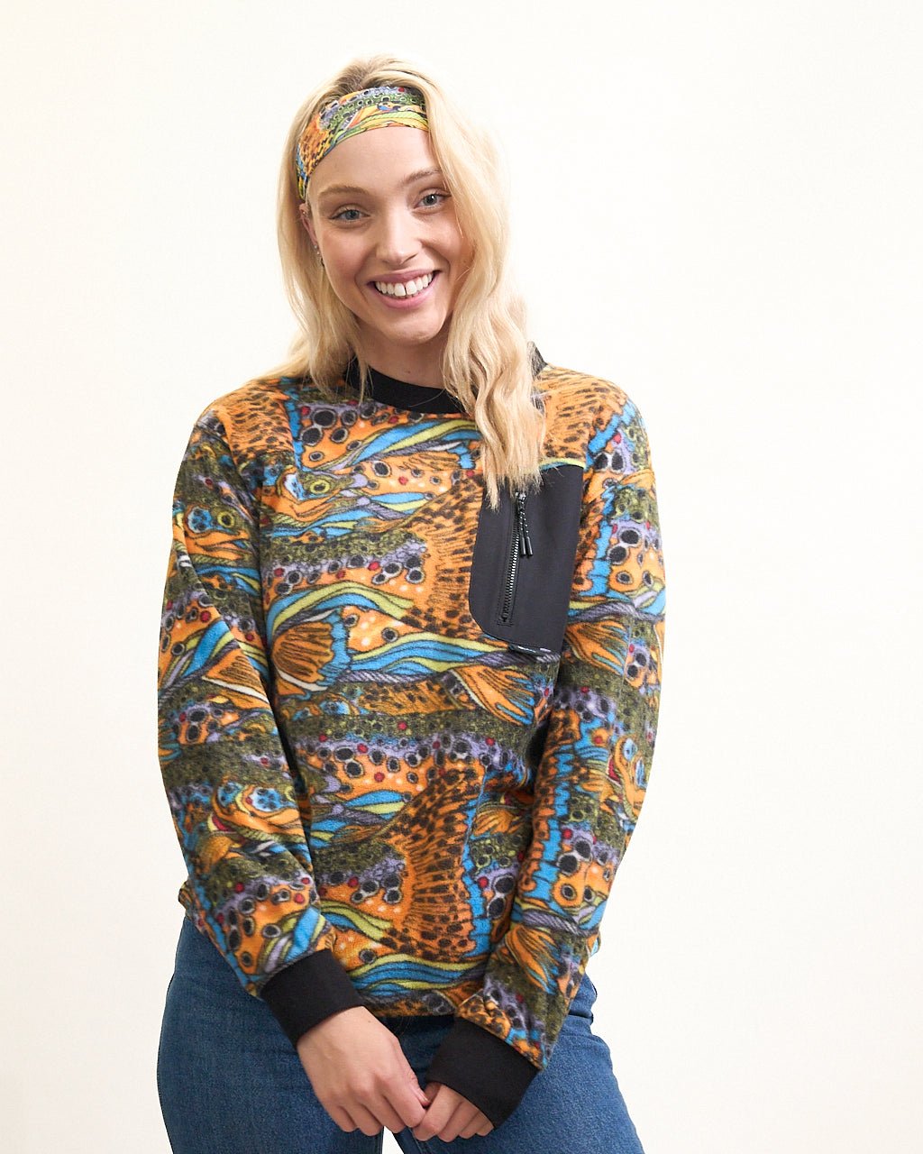 Unbound Brown Fleece Crew Neck