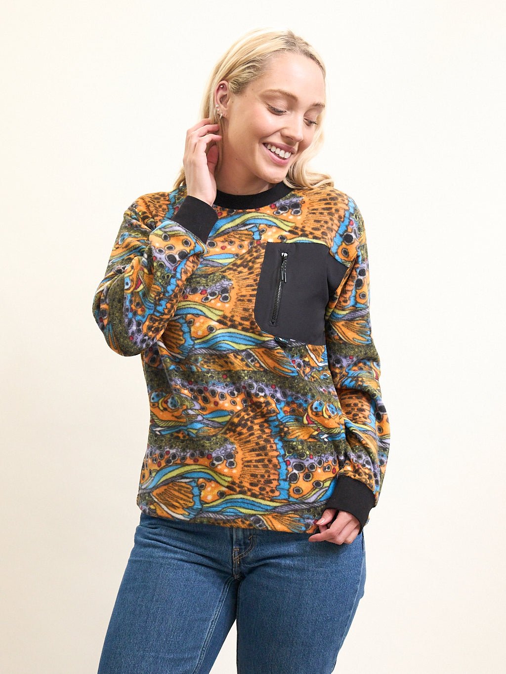 Unbound Brown Fleece Crew Neck