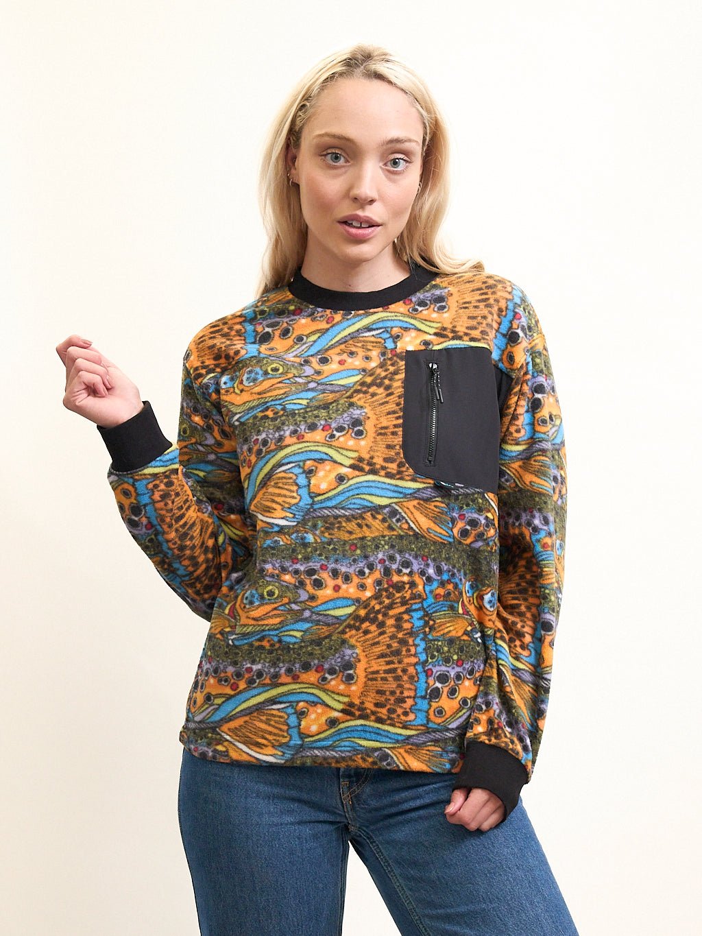 Unbound Brown Fleece Crew Neck