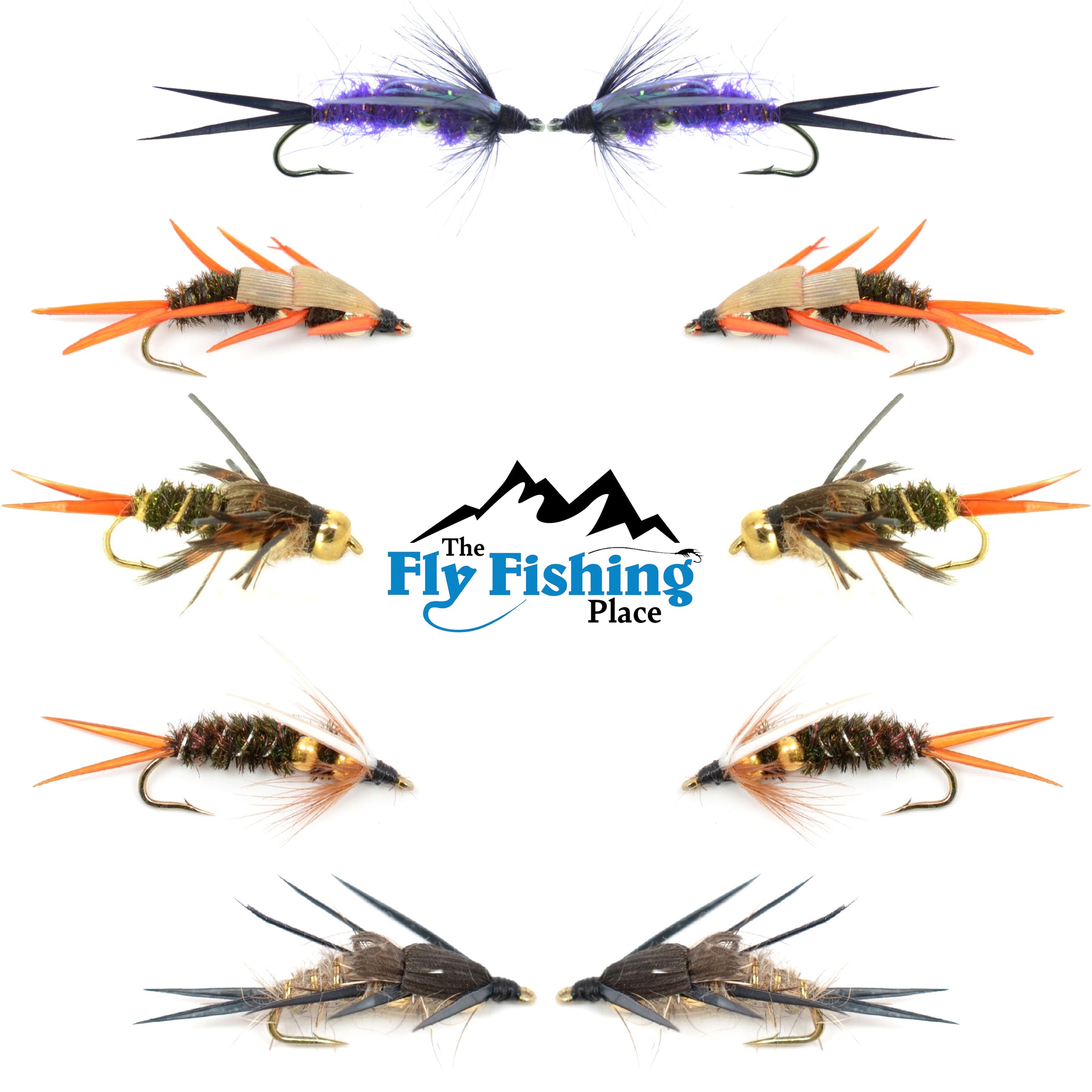 Midge Fishing Flies, 12 Dry Fishing Flies, Brown Midge, Mixed Sizes 12, 14,  16, Fly Fishing