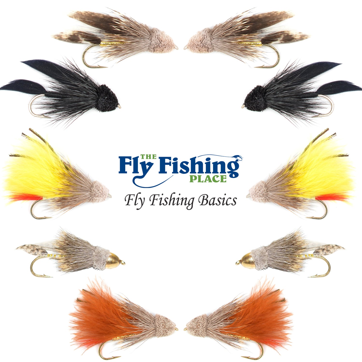 Basics Collection - Muddler Minnow Streamer Assortment - 10 Wet Flies - 5 Patterns - Hook Sizes 4 and 6