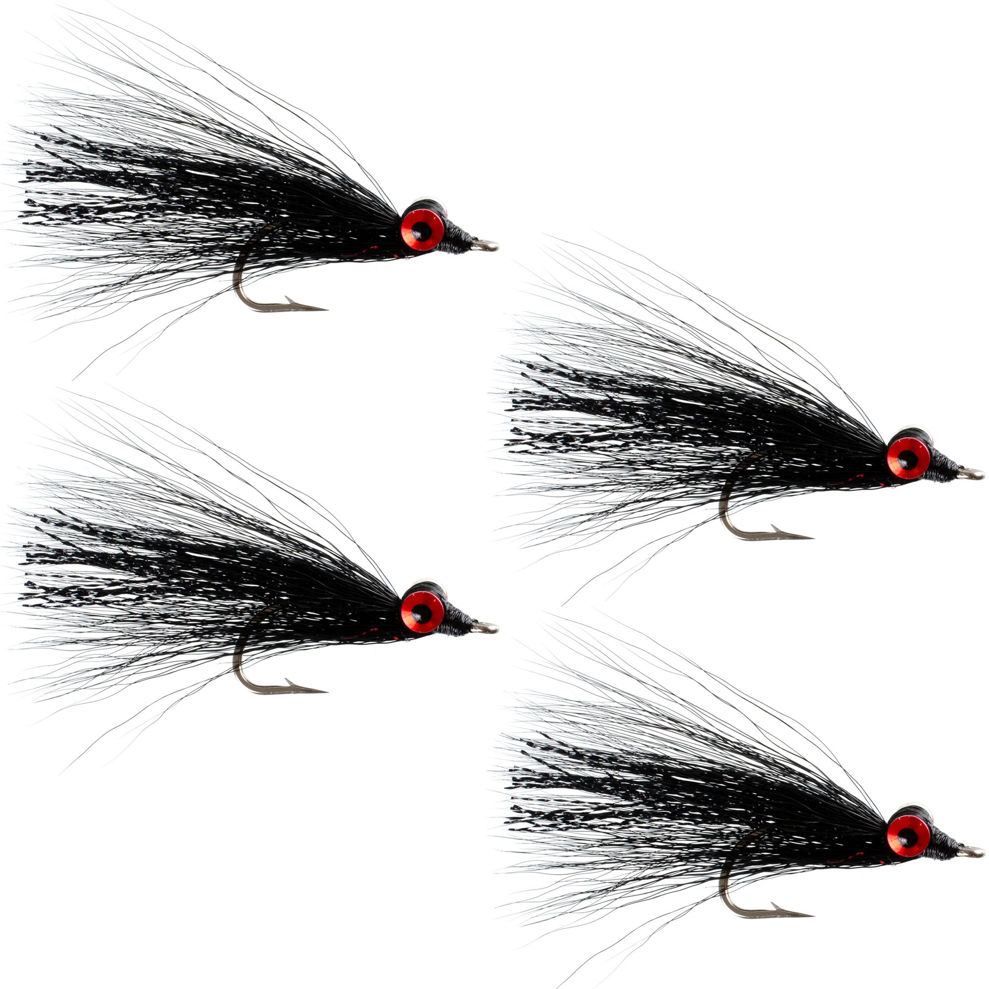 Clousers Deep Minnow Black - Streamer Fly Fishing Flies - 4 Saltwater