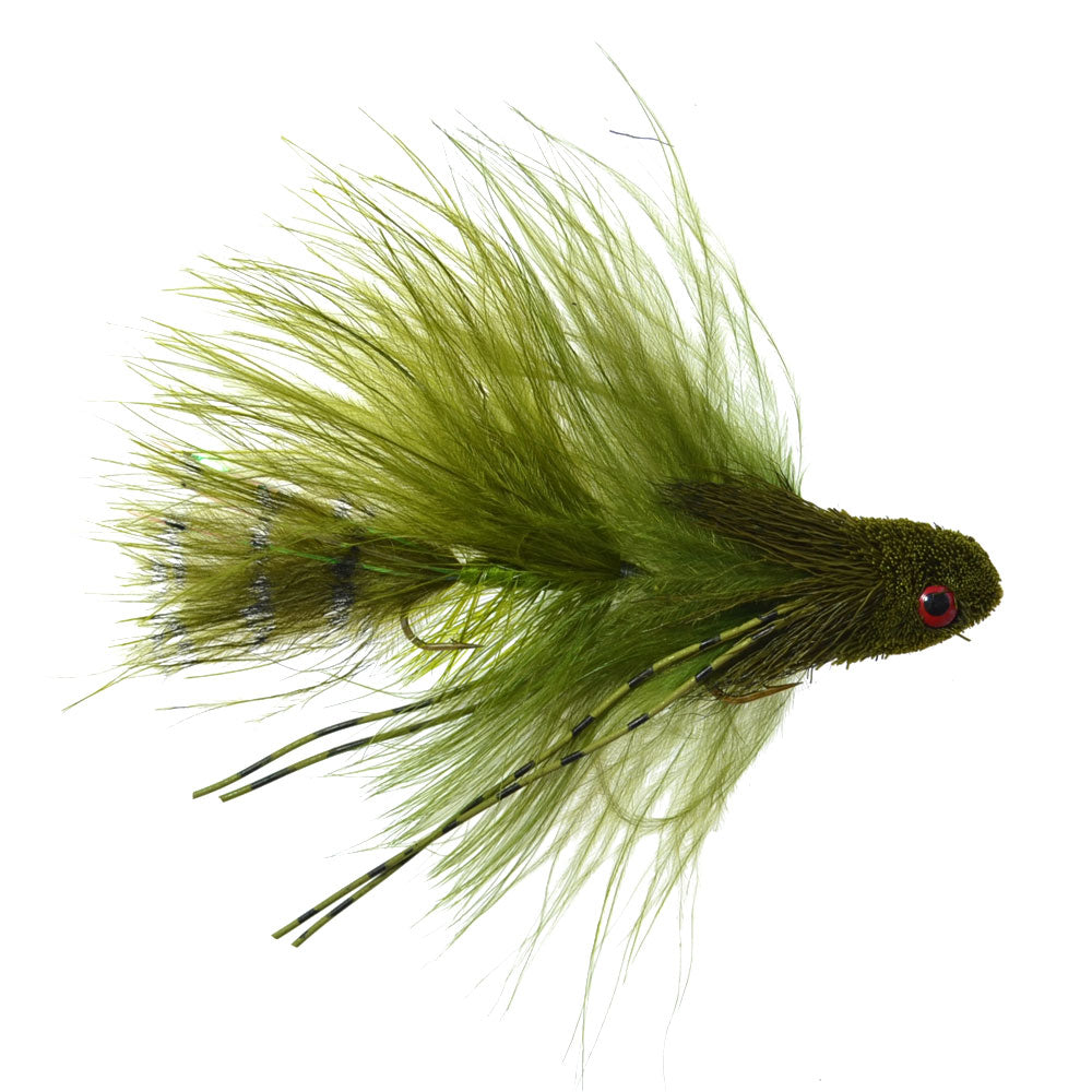 3 Pack Mini Sex Dungeon Streamer Olive - Size 6 - Articulated Trout Bass Steelhead Salmon and Bass Fly Fishing Flies