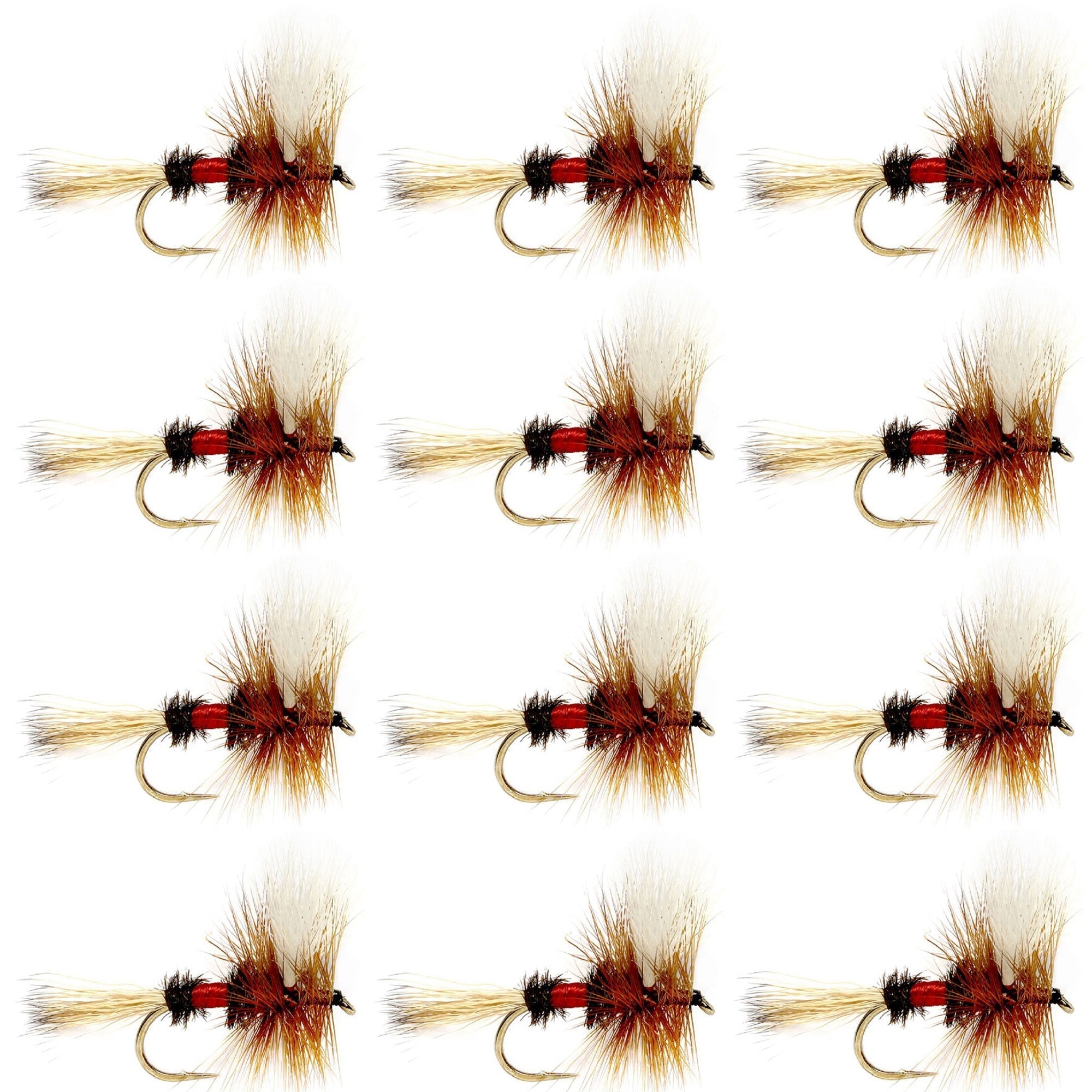Royal Wulff Classic Trout Dry Fly Fishing Flies - Set of 12 Flies Size 14 - One Dozen