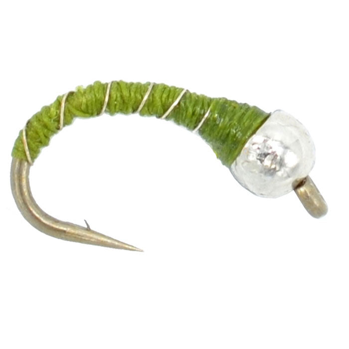 Olive Zebra Midge Surtido 3 cada uno de 3 tamaños 14, 16, 18 - Colección de moscas de pesca con mosca Tailwater