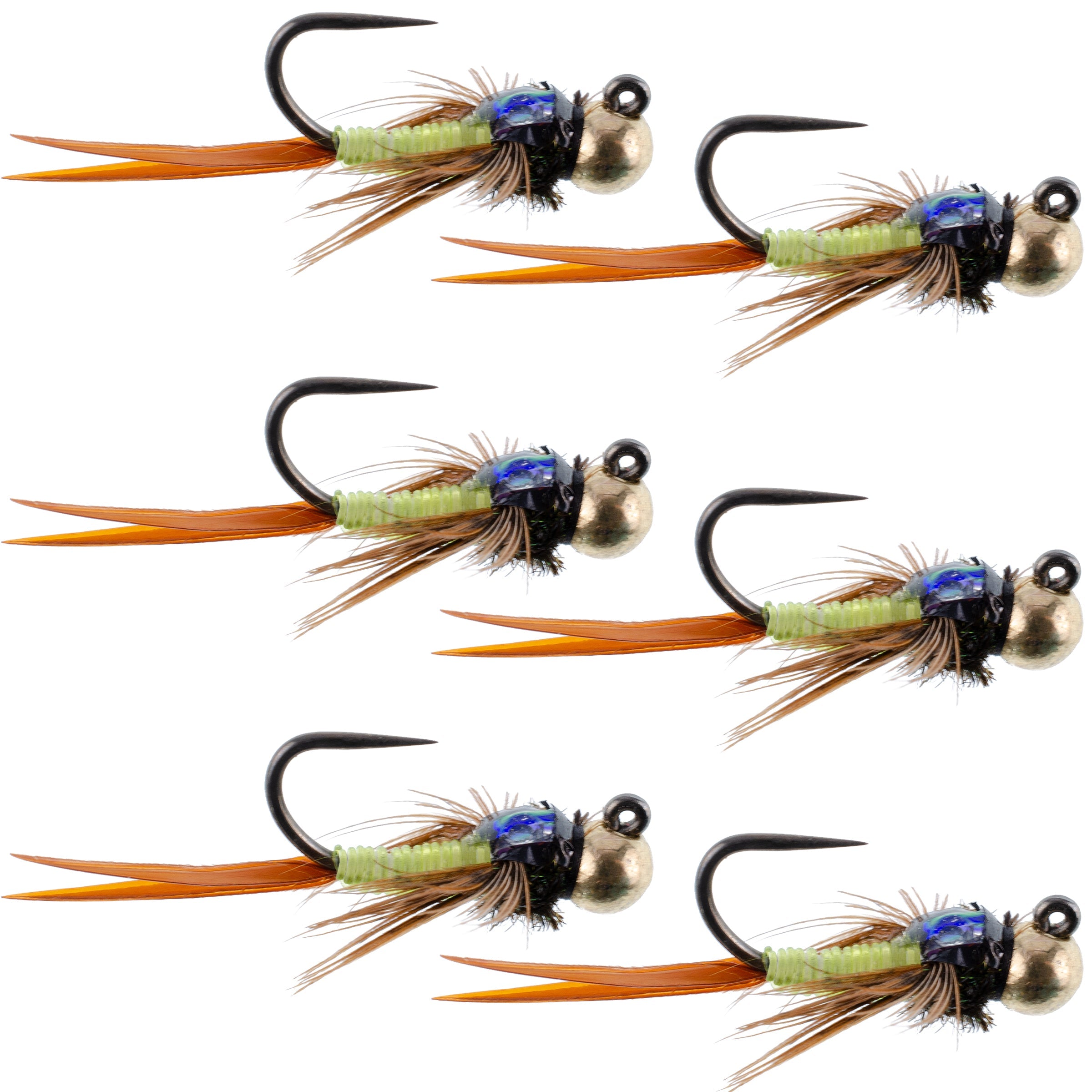Tungsten Bead Tactical Jig Copper John Chartreuse Czech Nymph Euro Nym