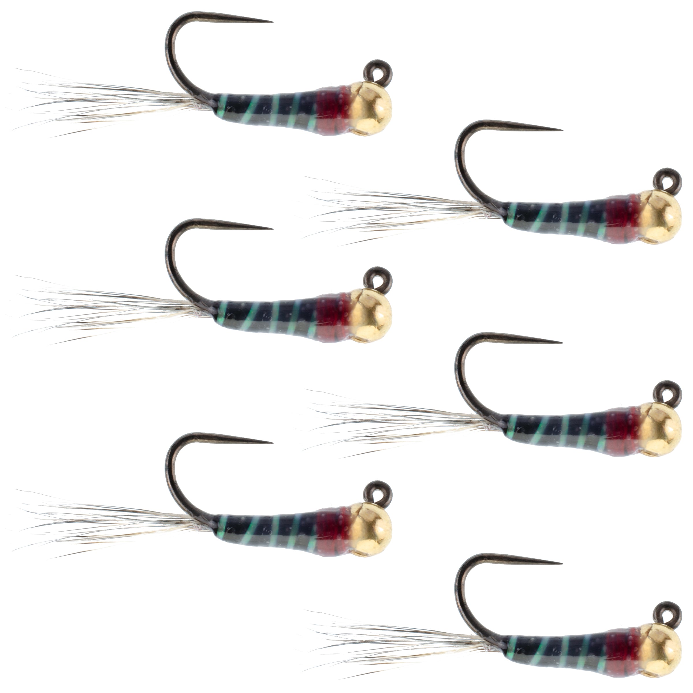 The Fly Fishing Place Tactical Czech Nymph Fly Fishing Flies Collection - One Dozen Tungsten Bead Euro Nymphing Fly Assortment - 2 Each of 6 Patterns