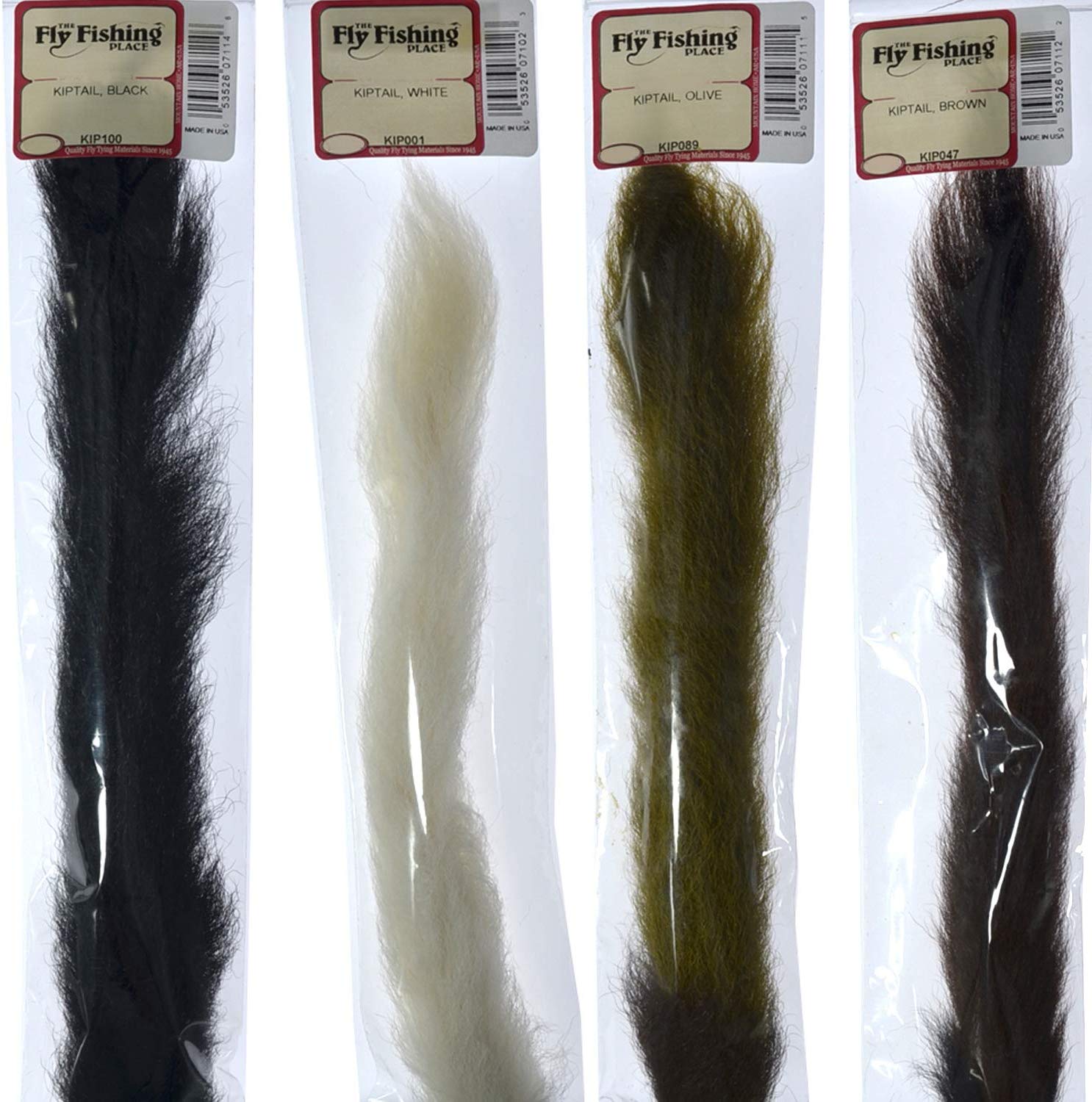 Select Grade Calf Tails - Kiptails - Master Pack - 4 Colors - Natural White Black Brown Olive