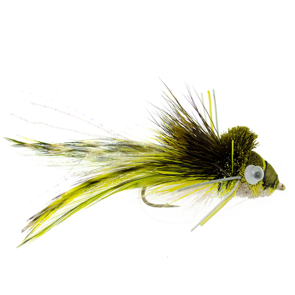 Bass Bug Collection set of 24 bass flies including surface poppers and divers in various hook sizes