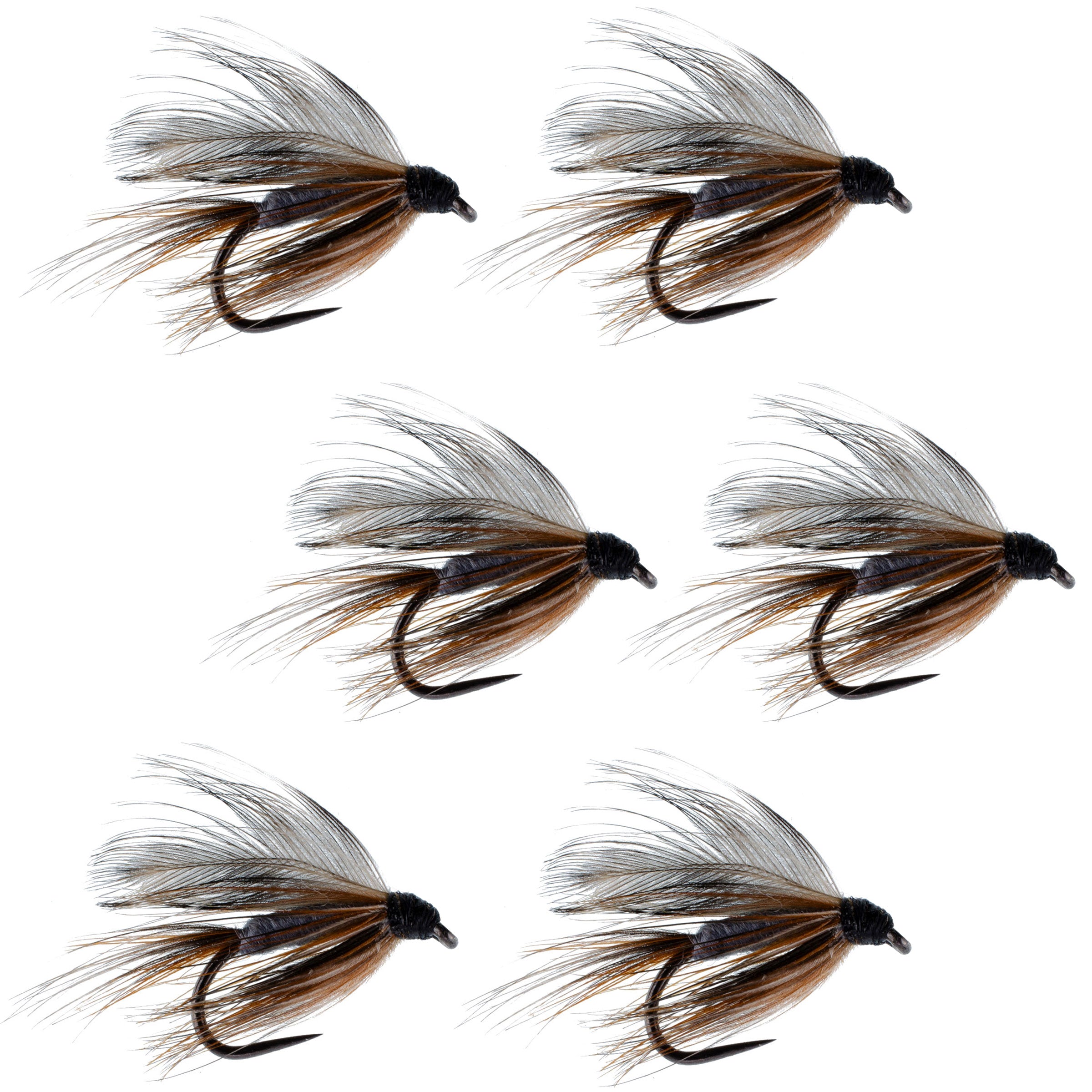 Barbless Adams Classic Wet Fly Fly Fishing Flies - 6 Flies Hook Size 14