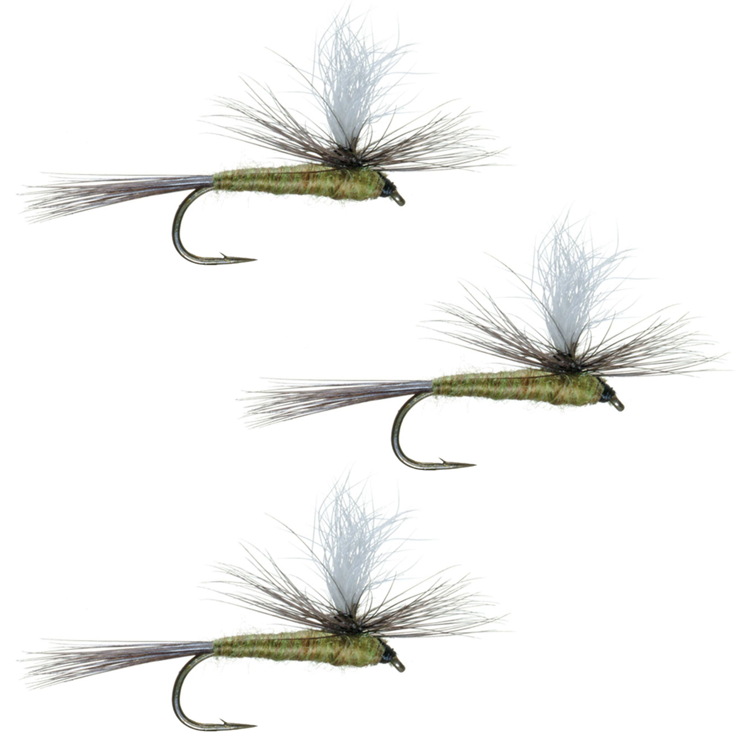 3 Pack Blue Wing Olive BWO Parachute Dry Fly - Hook Size 18