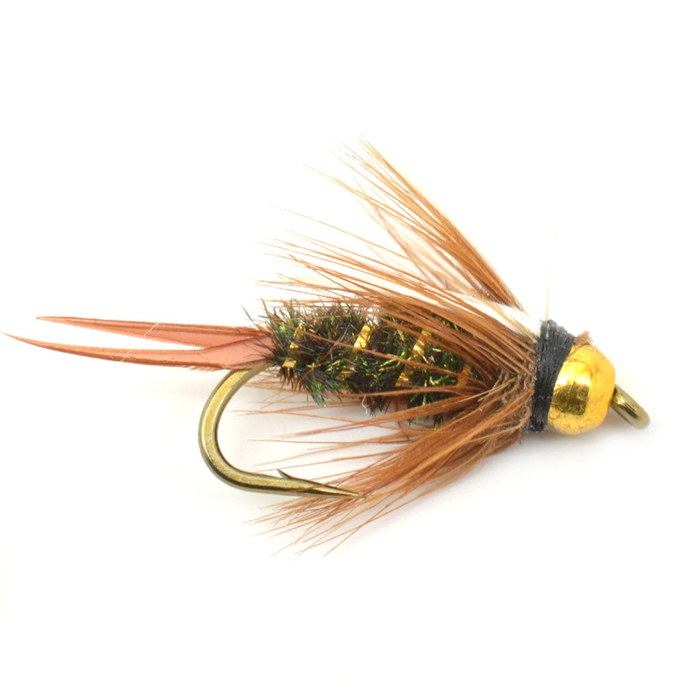 Bead Head Prince Nymph Fly Fishing Flies - Set of 6 Flies Hook Size 12
